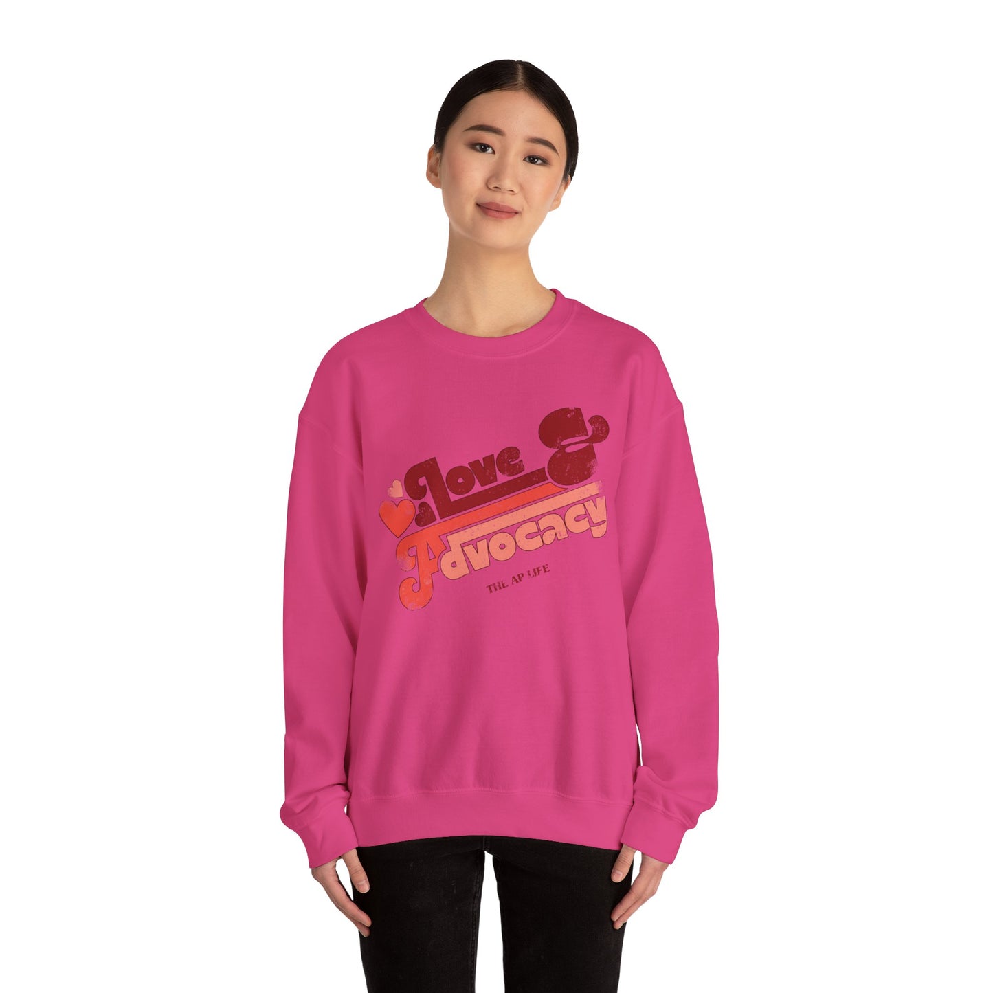 Love & Advocacy - Adult Unisex Heavy Blend™ Crewneck Sweatshirt