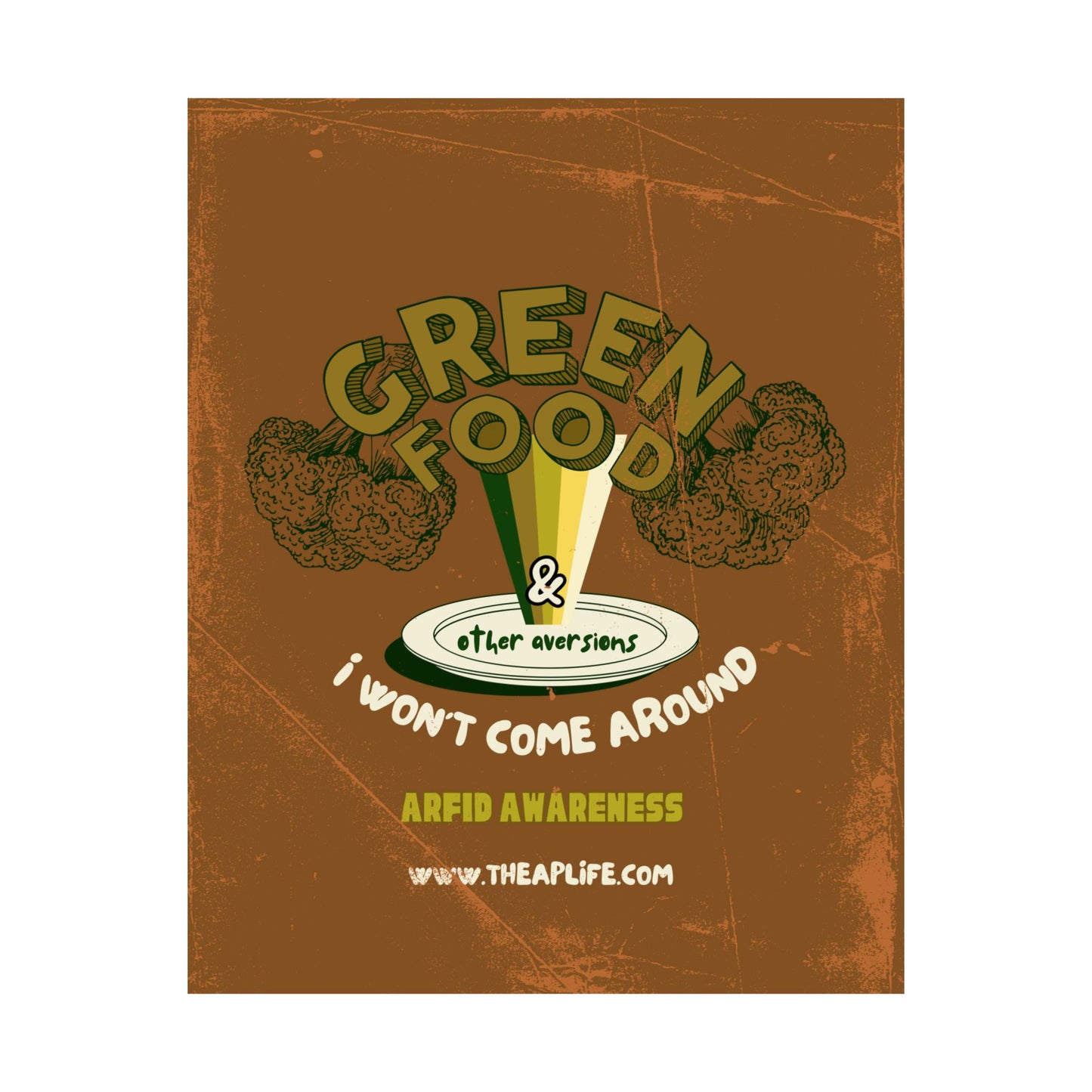 Green Food & Other Aversions ARFID Awareness - Matte Poster