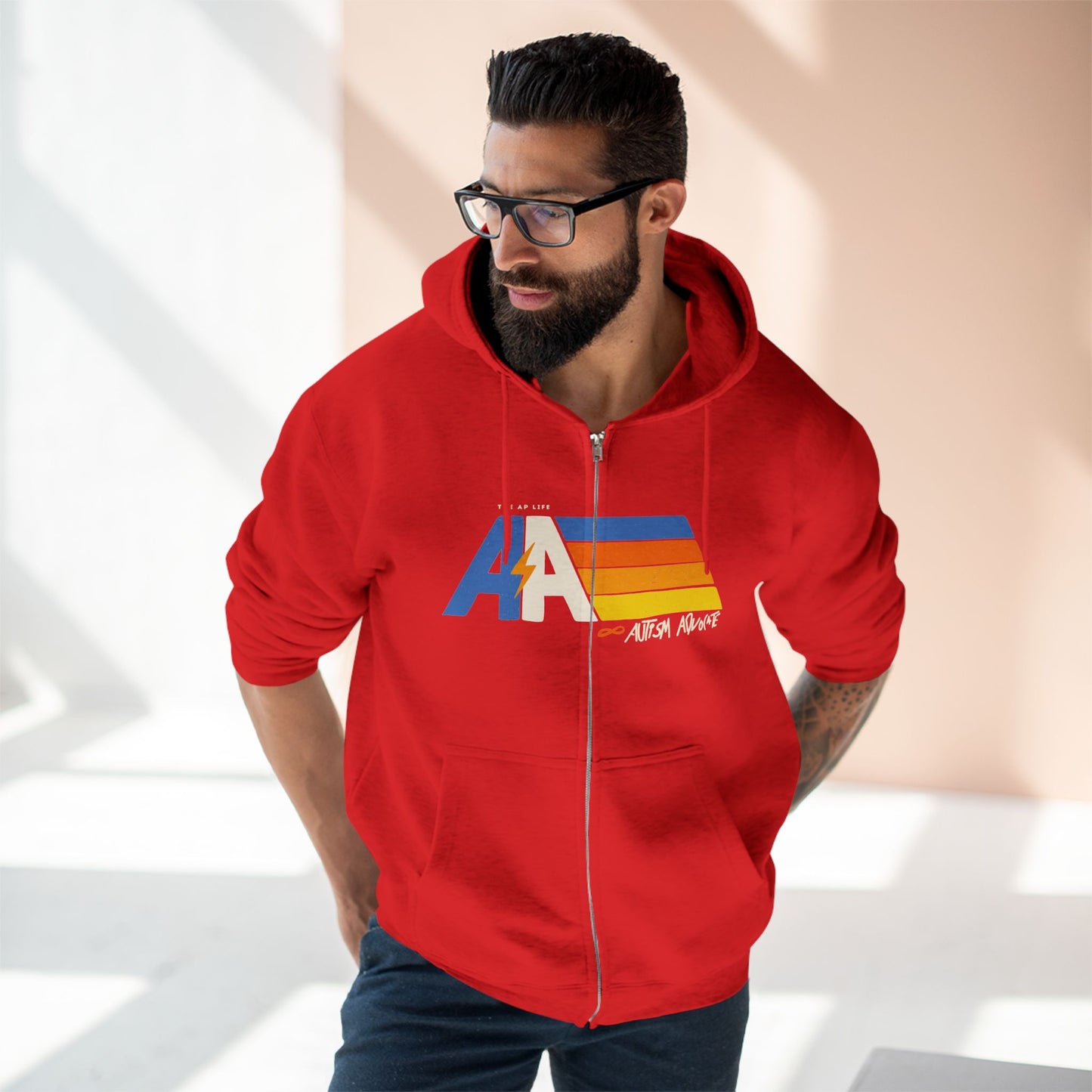 Autism Advocate - Adult Unisex Zip-Up Hoodie