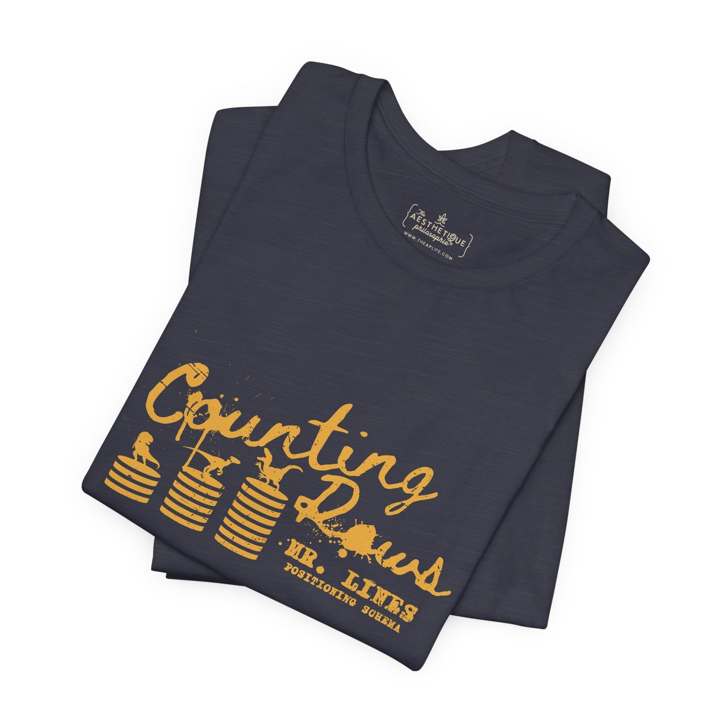Counting Rows (Mr. Lines & Positioning Schema) - Adult Unisex Jersey Tee