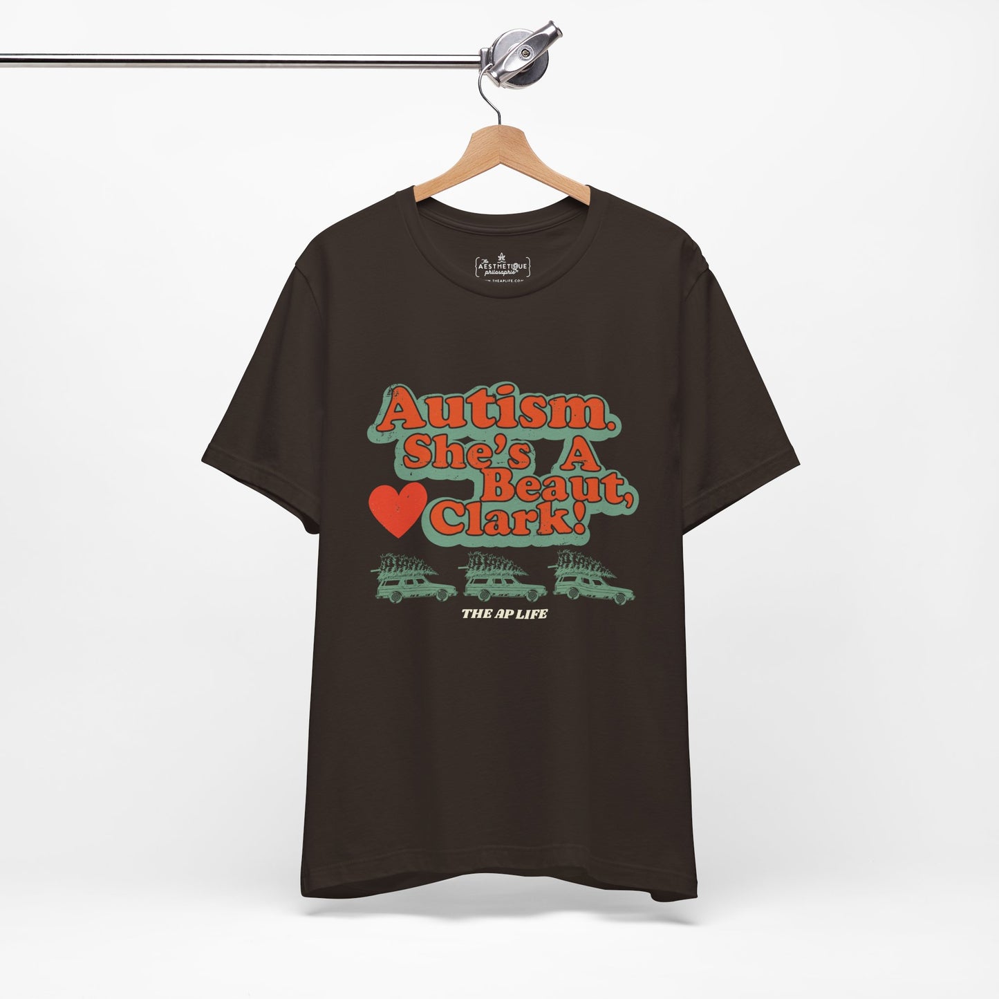 Autism. She's a Beaut, Clark! Christmas Themed Advocacy Tee - Adult Unisex Jersey Tee