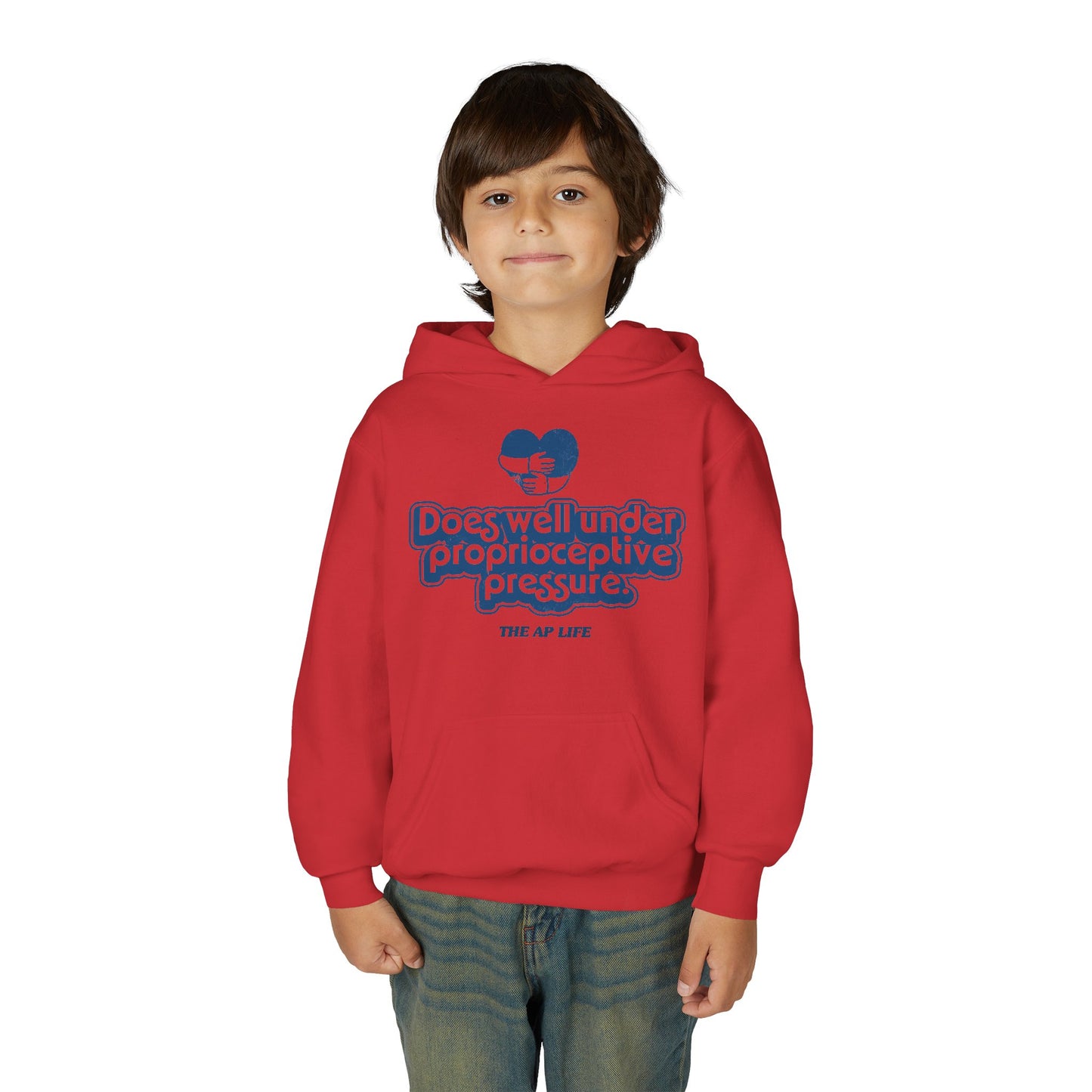 Does Well Under Proprioceptive Pressure - Sensory Input - Youth Heavy Blend Hooded Sweatshirt