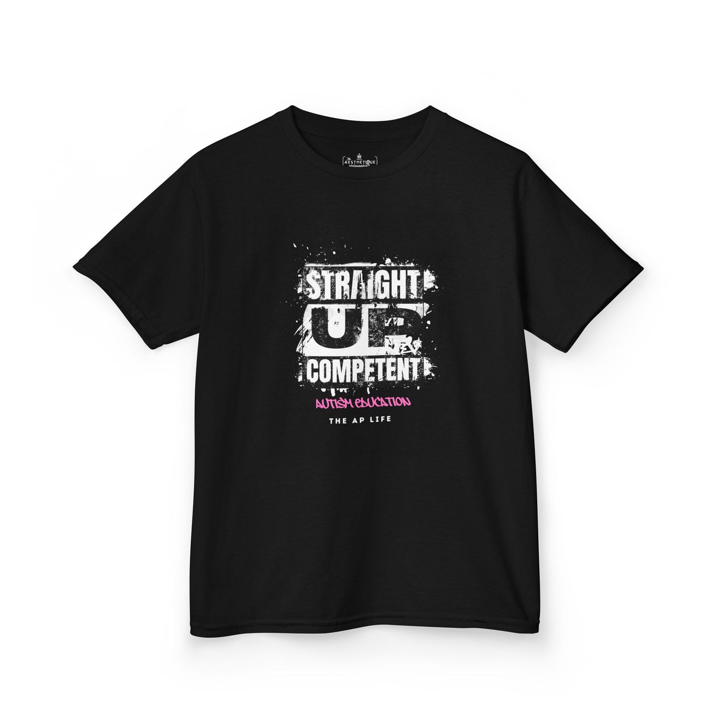 Straight Up Competent Autism Education - Youth Unisex Oversized Cotton Tee