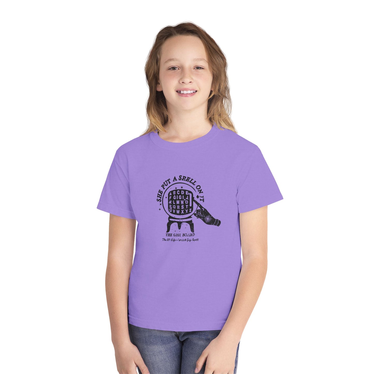 She Put a Spell on it - The Gigi Board - Youth Unisex Tee - Watch Gigi Spell Fundraiser