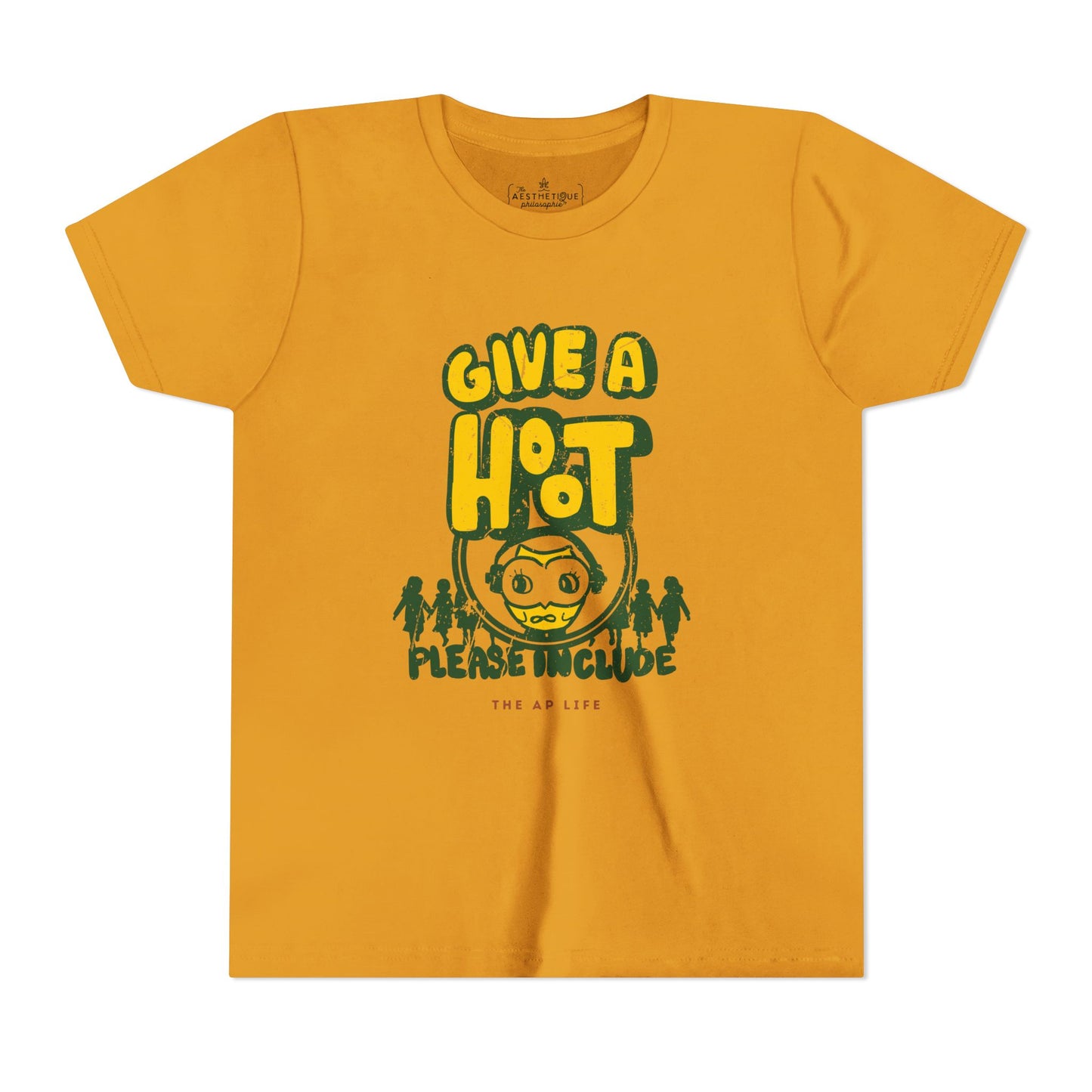 Give A Hoot - Just Include - Retro PSA Style - Youth Unisex Jersey Tee