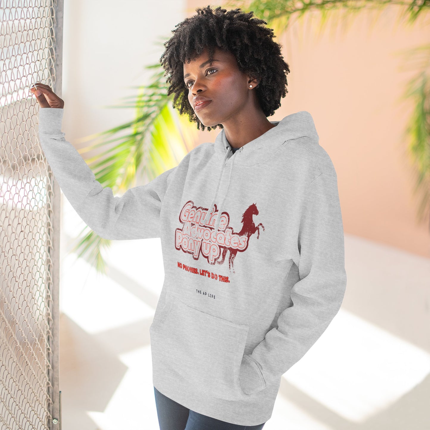 Genuine Advocates Pony Up (No Phonies, Let's Do This) - Adult Unisex Fleece Hoodie