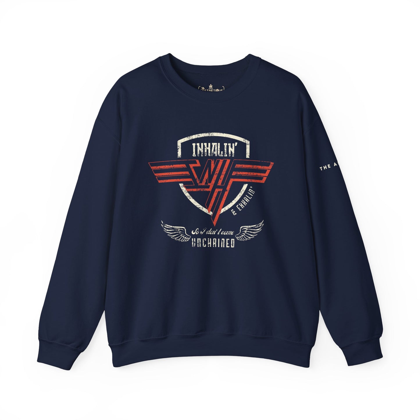 Inhalin' & Exhalin' So I Don't Come Unchained Regulation Adult Unisex Crewneck Sweatshirt