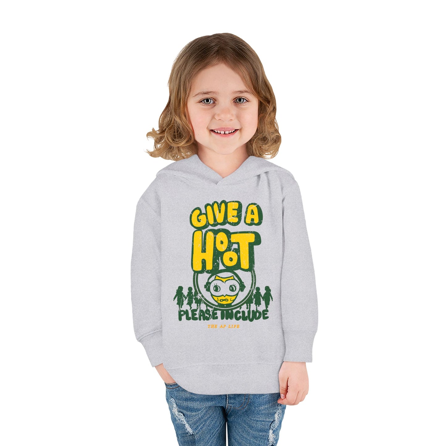 Give A Hoot - Just Include - Retro PSA Style - Toddler Unisex Hoodie
