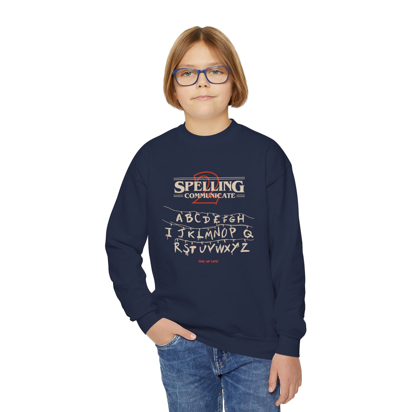 Spelling to Communicate - S2C - Youth Unisex Crewneck Sweatshirt