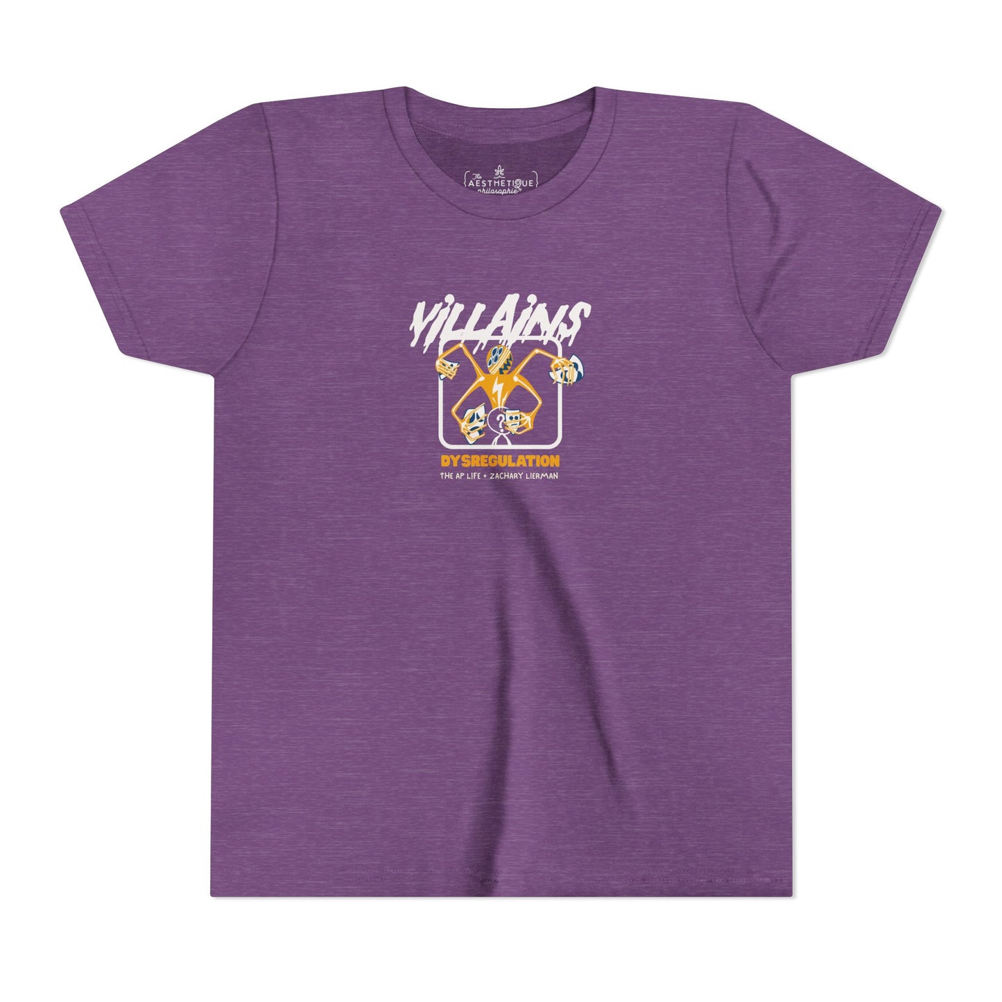Villains of The Autistic Community Series - Dysregulation - Zachary Lierman - Youth Unisex Jersey Tee