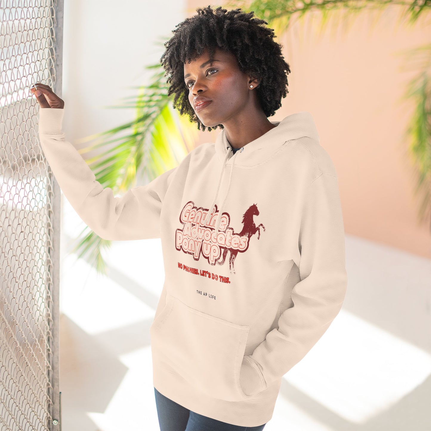 Genuine Advocates Pony Up (No Phonies, Let's Do This) - Adult Unisex Fleece Hoodie