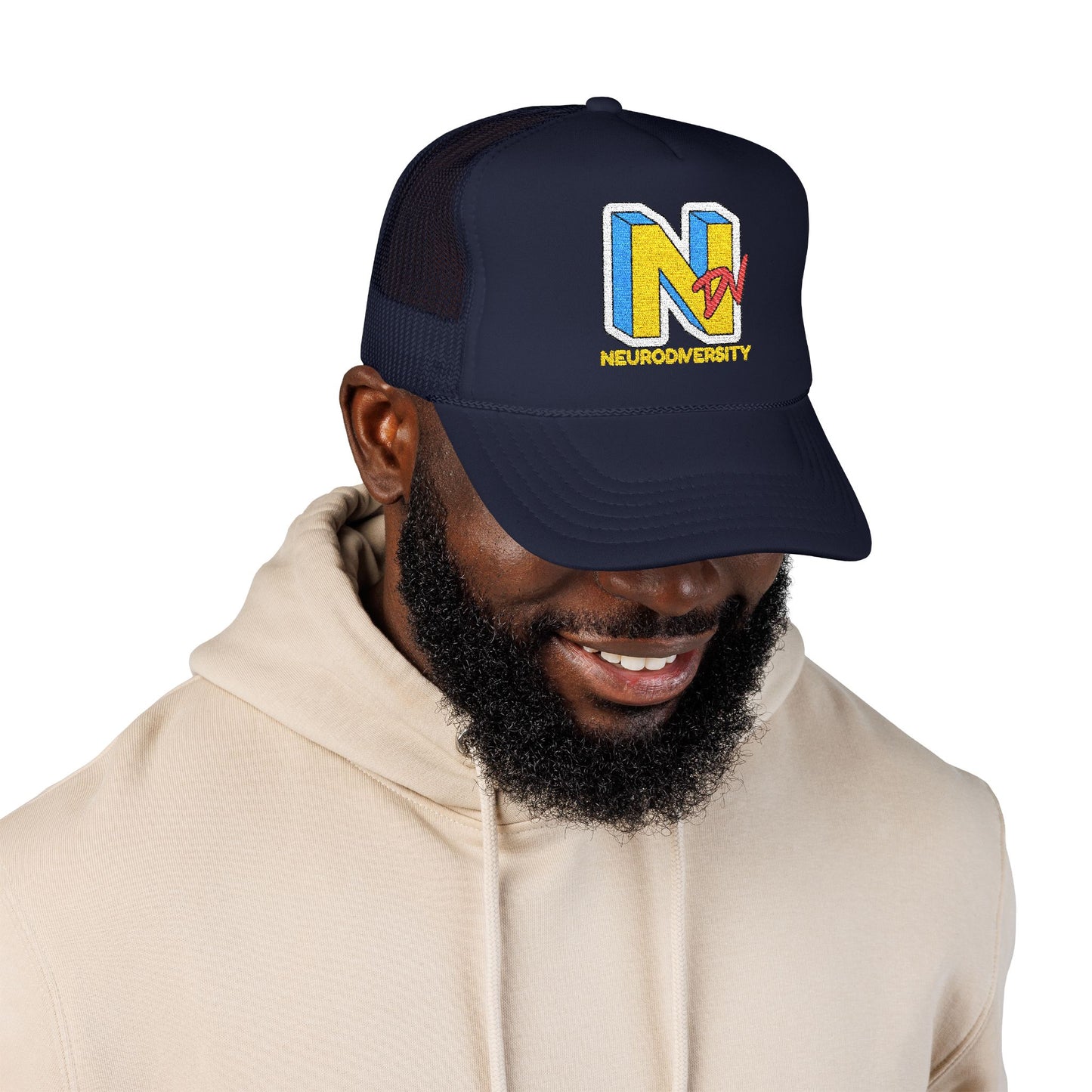 NDV Neurodiversity Rocks Embroidered Adult Unisex Trucker Hat