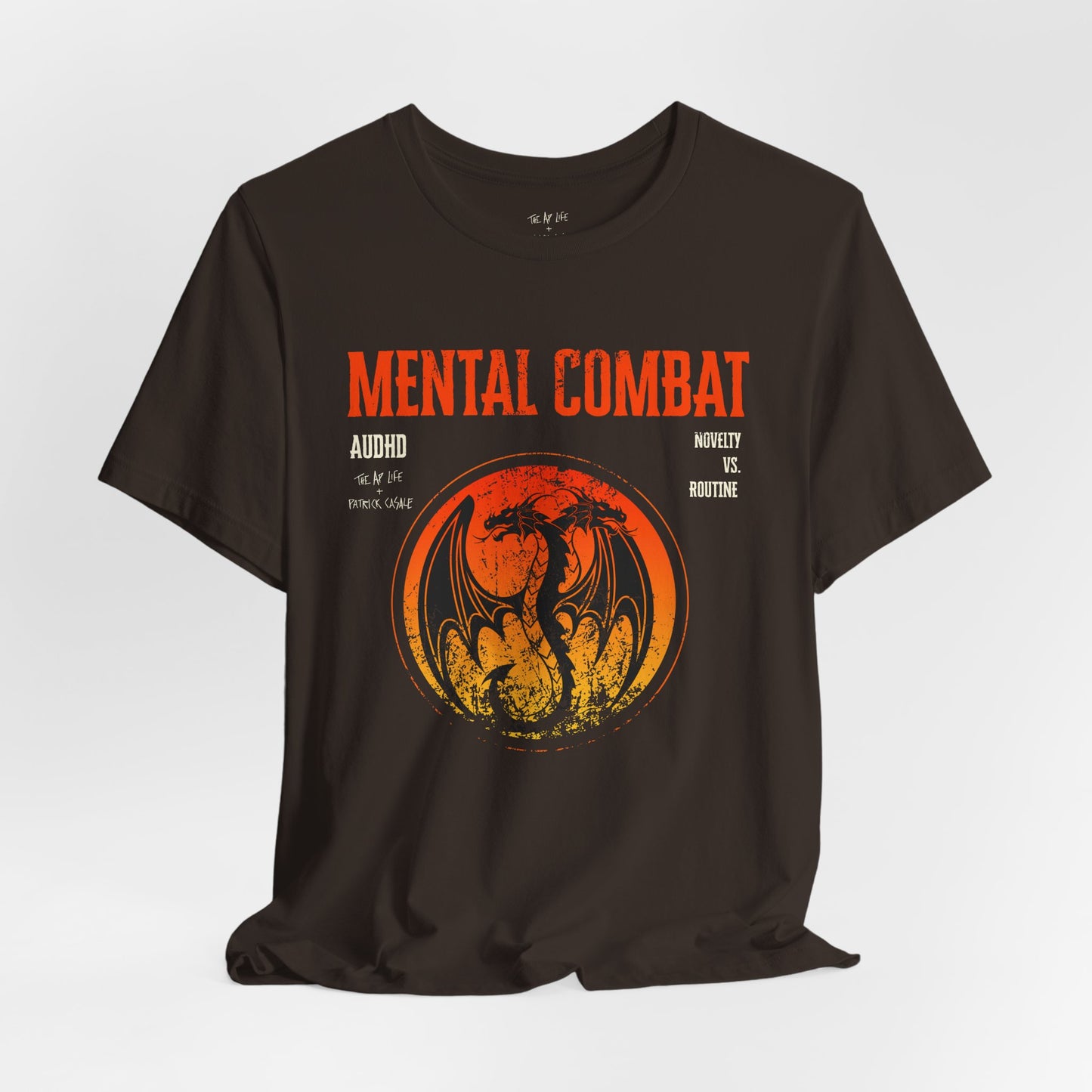 Mental Combat AuDHD Burnout - Adult Unisex Jersey Tee (Ships Internationally)
