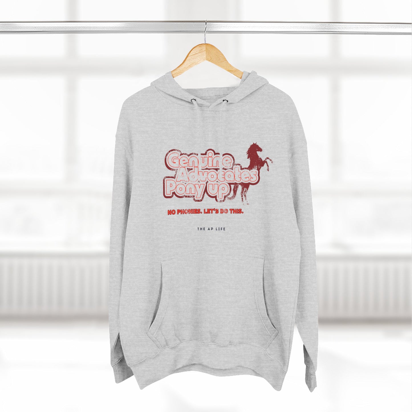 Genuine Advocates Pony Up (No Phonies, Let's Do This) - Adult Unisex Fleece Hoodie