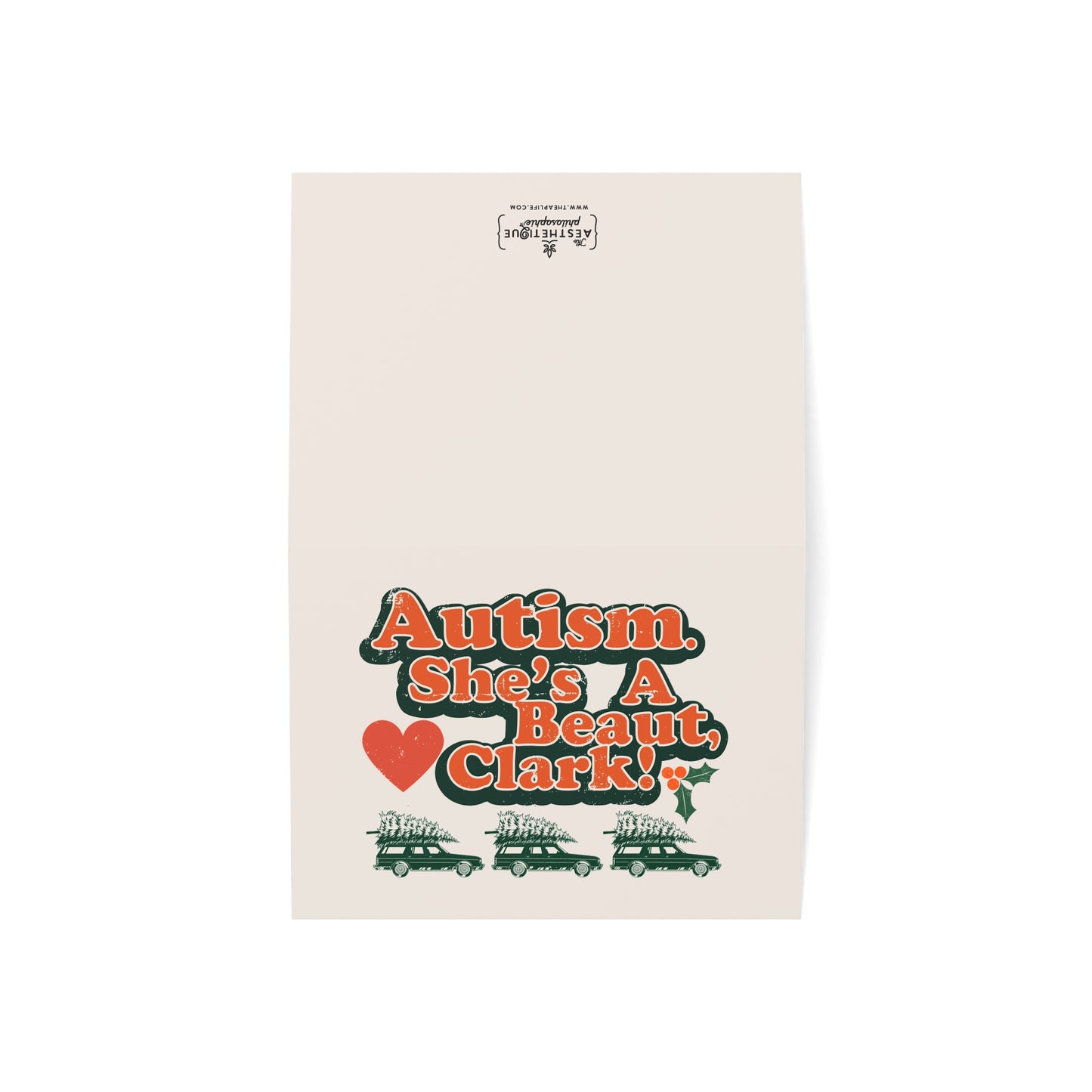 Autism - She's a Beaut, Clark! Neuro Affirming Seasonal Greeting Cards (10, 30, and 50pcs)