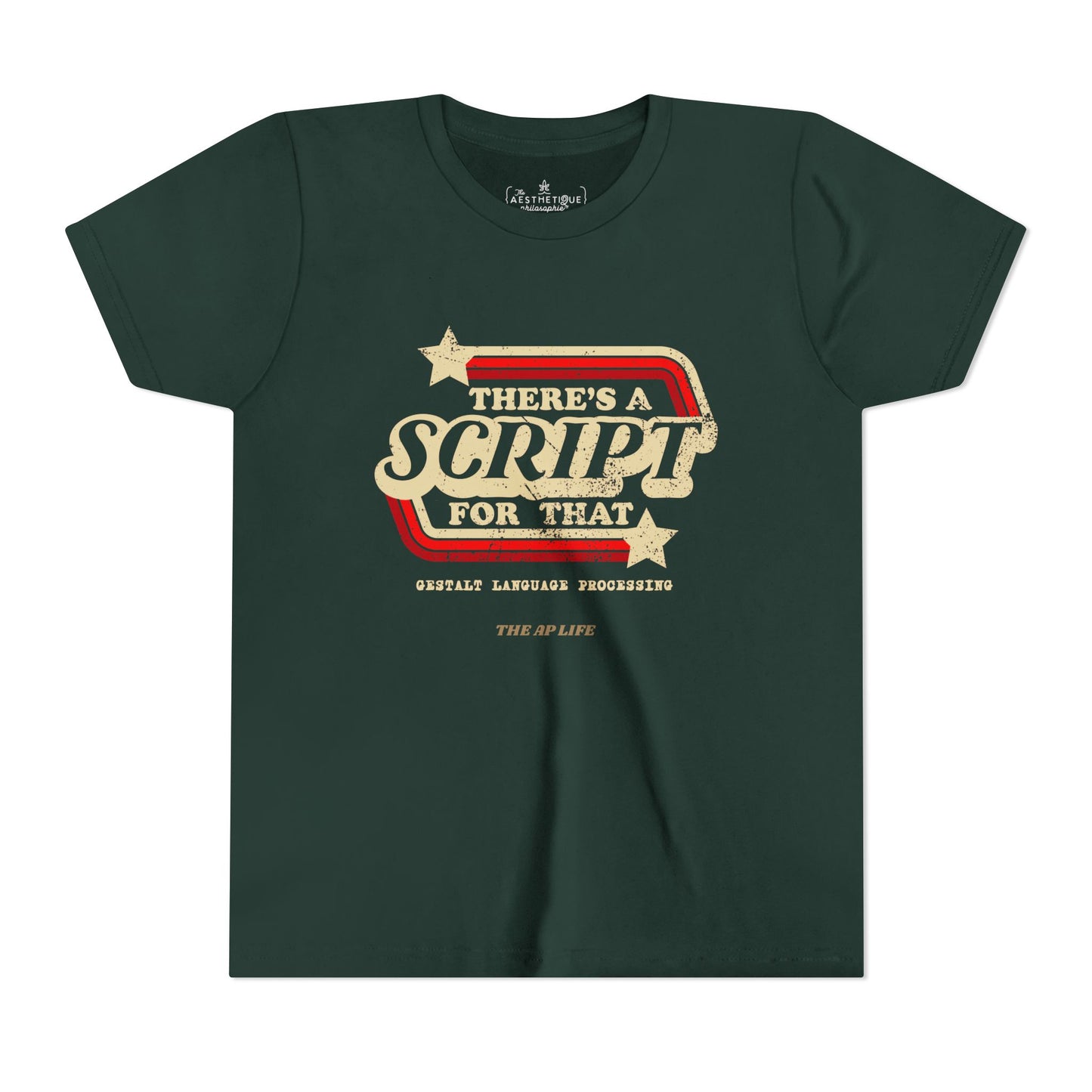 There's A Script For That (Gestalt Language Processing) - Youth Unisex Jersey Tee