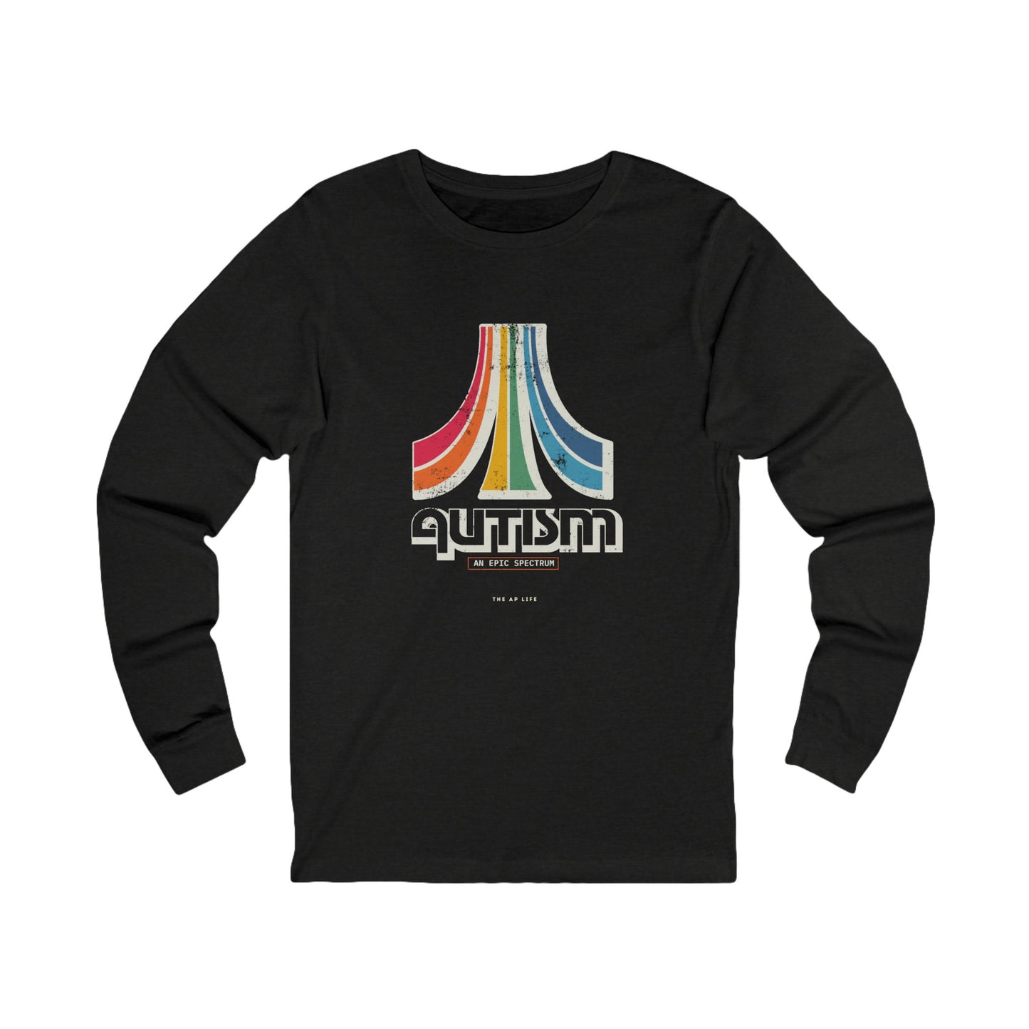 Autism - An Epic Spectrum - Retro Style Neuro-Affirming Adult Unisex Long-Sleeve Tee