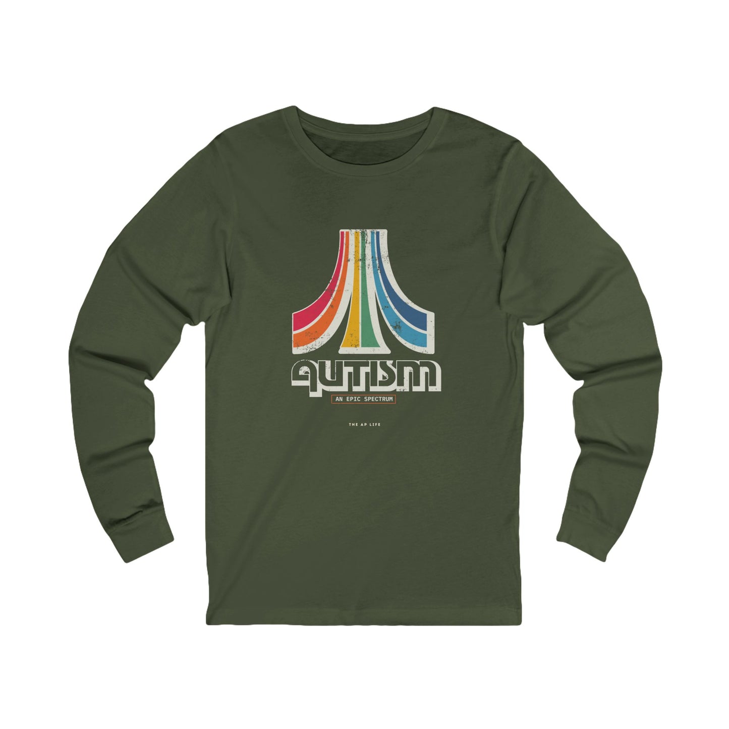 Autism - An Epic Spectrum - Retro Style Neuro-Affirming Adult Unisex Long-Sleeve Tee