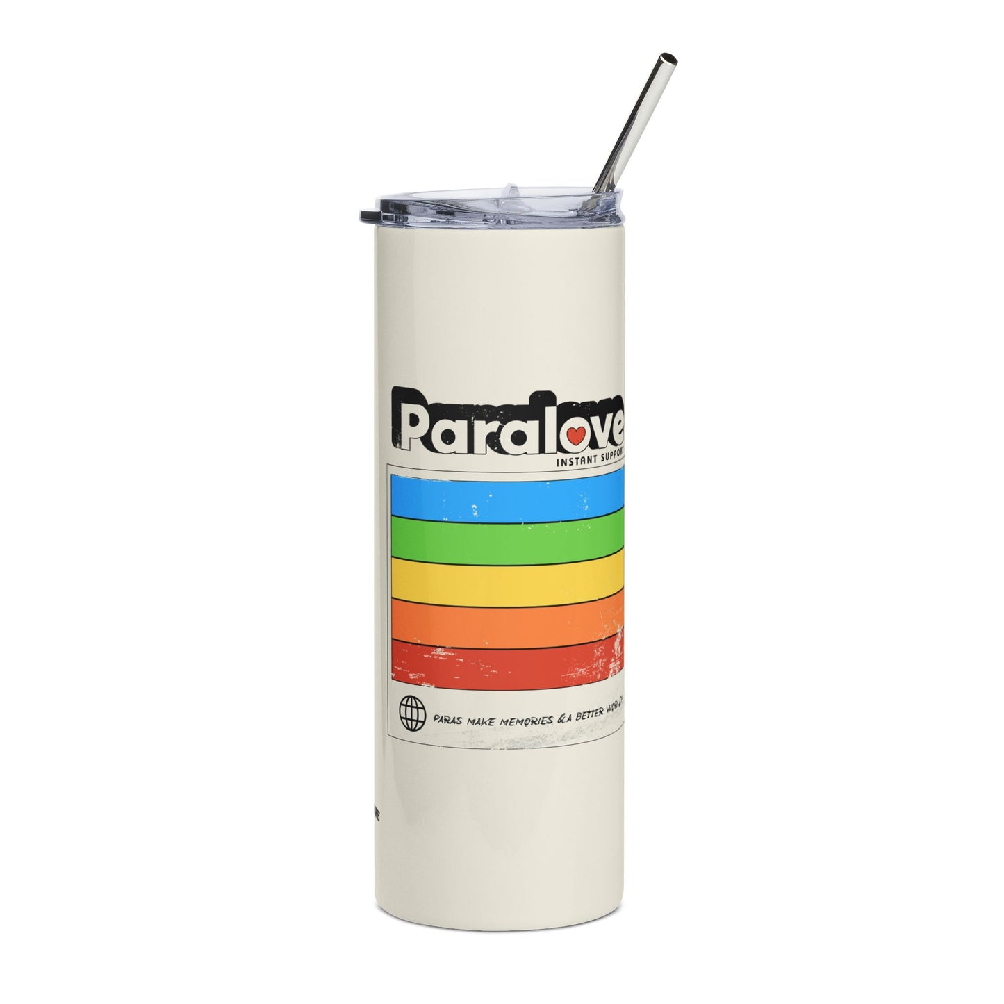 Para Love - Instant Support - Paras Make Memories & a Better World - Stainless Steel Tumbler, 20oz