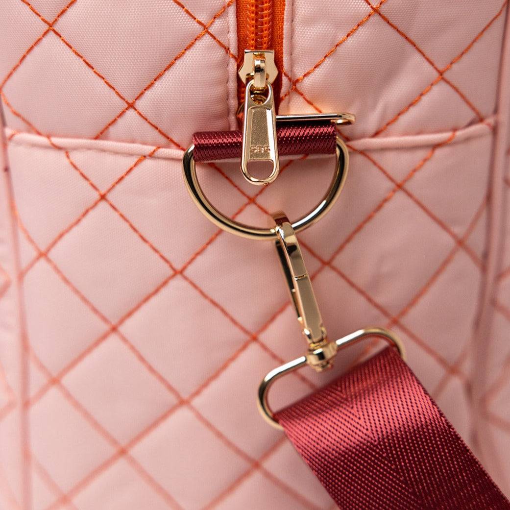 Large Capacity Quilted High Quality Pickleball Bag with Gold Hardware & Adjustable Strap