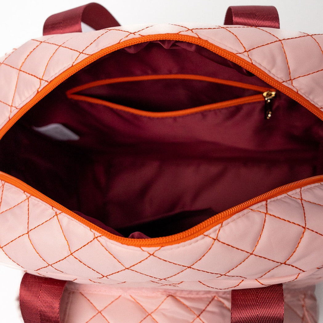 Large Capacity Quilted High Quality Pickleball Bag with Gold Hardware & Adjustable Strap