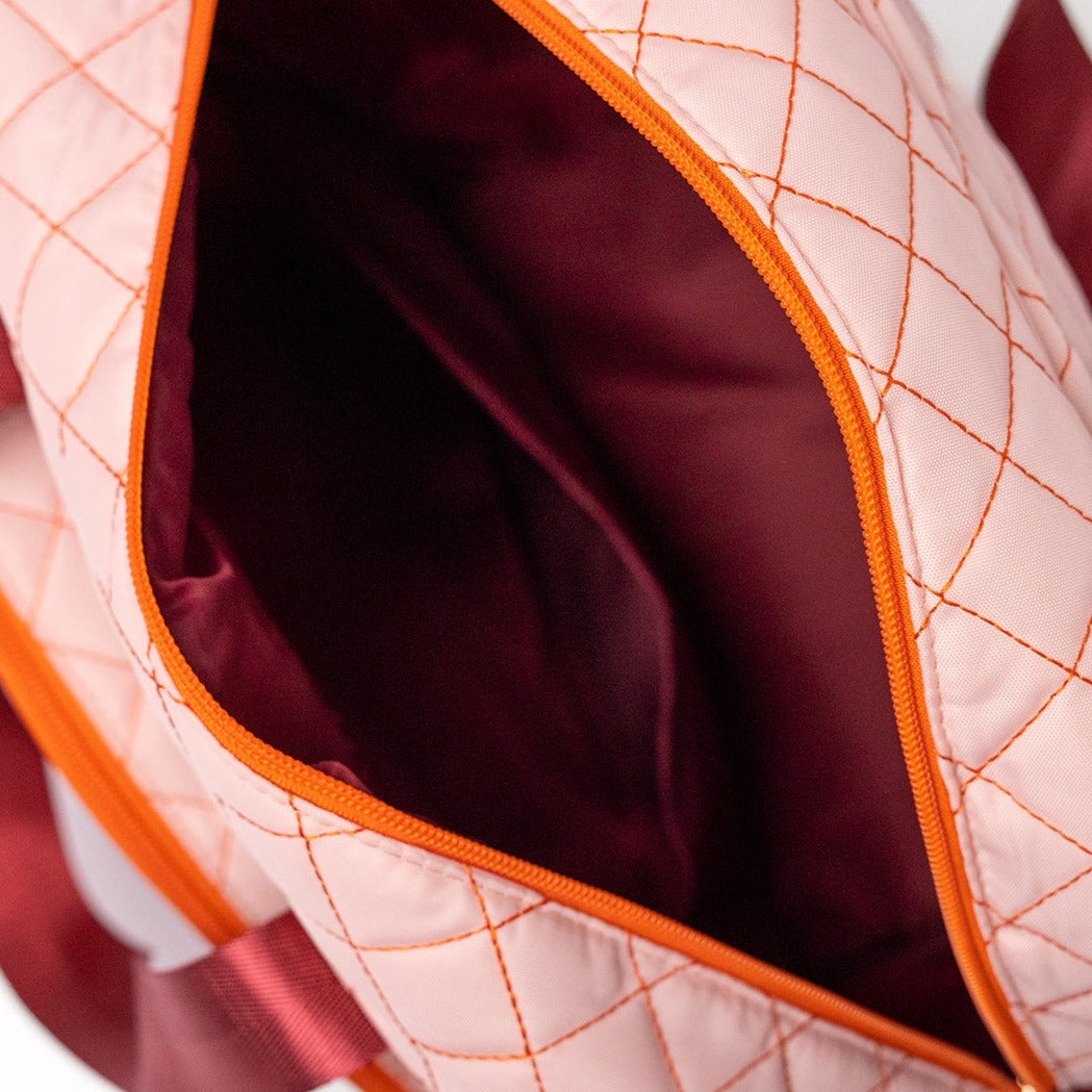 Large Capacity Quilted High Quality Pickleball Bag with Gold Hardware & Adjustable Strap