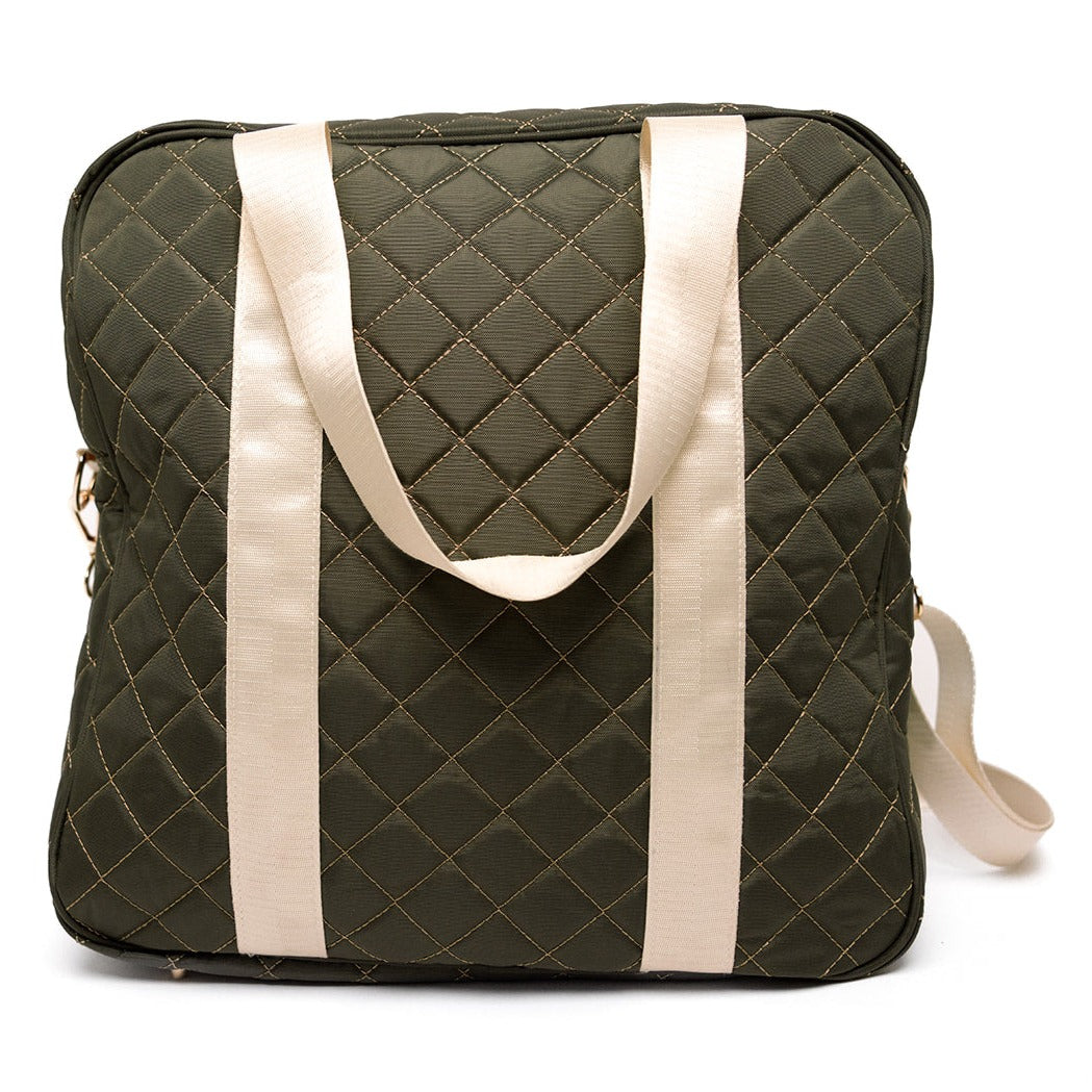 Large Capacity Quilted High Quality Pickleball Bag with Gold Hardware & Adjustable Strap