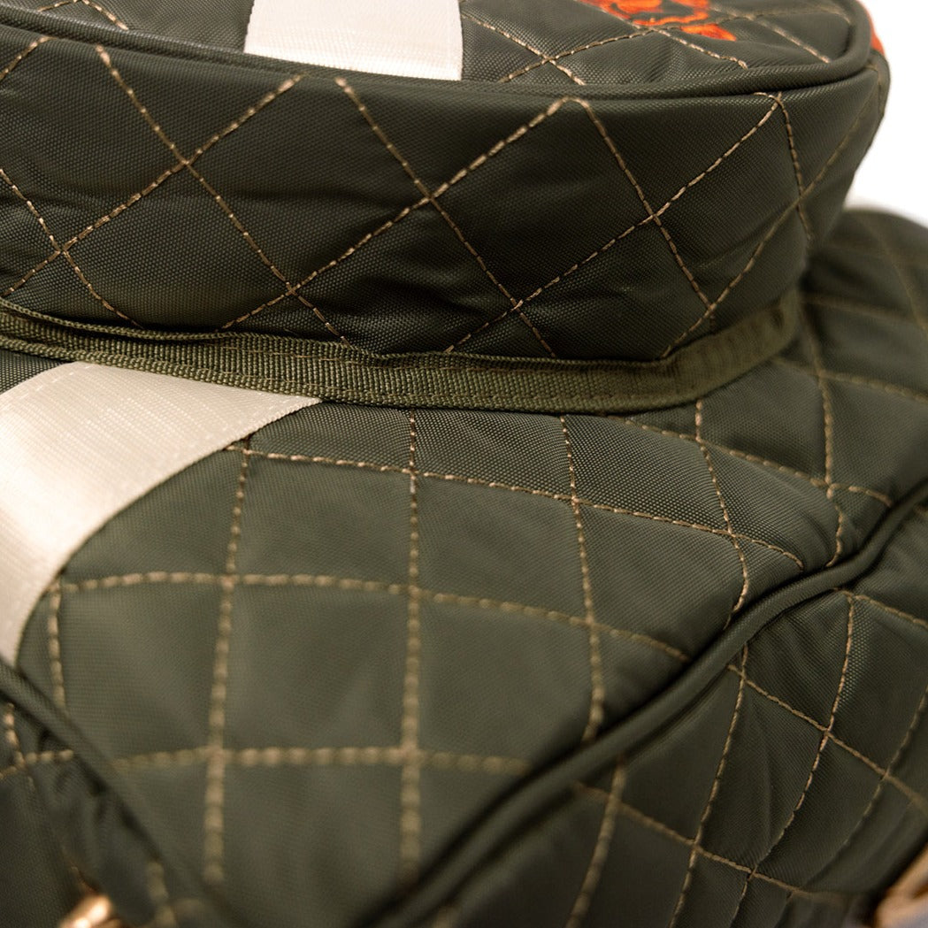 Large Capacity Quilted High Quality Pickleball Bag with Gold Hardware & Adjustable Strap