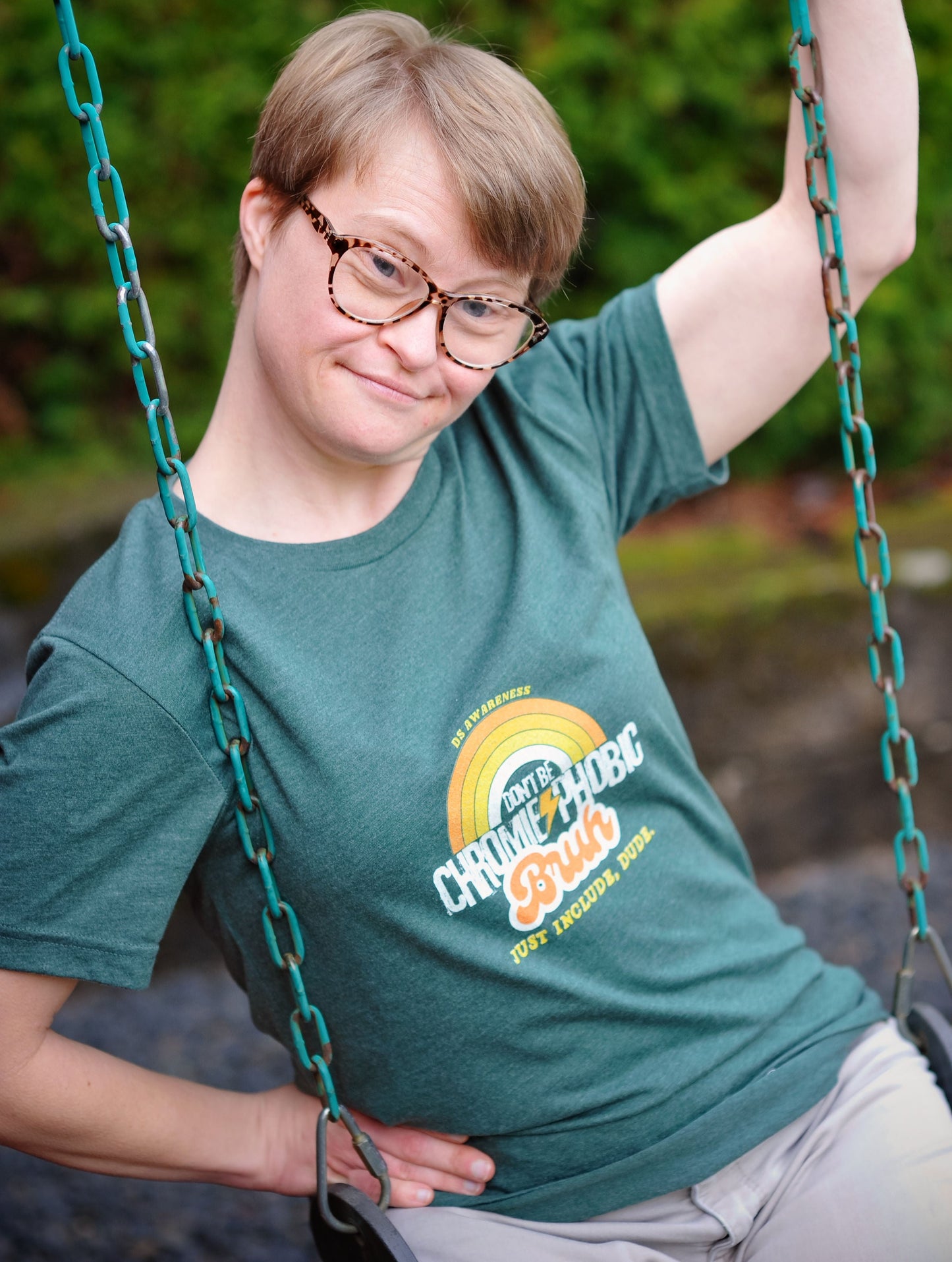 Don't Be Chromie-Phobic, Bruh. Just Include, Dude DS Awareness - Adult Unisex Jersey Tee
