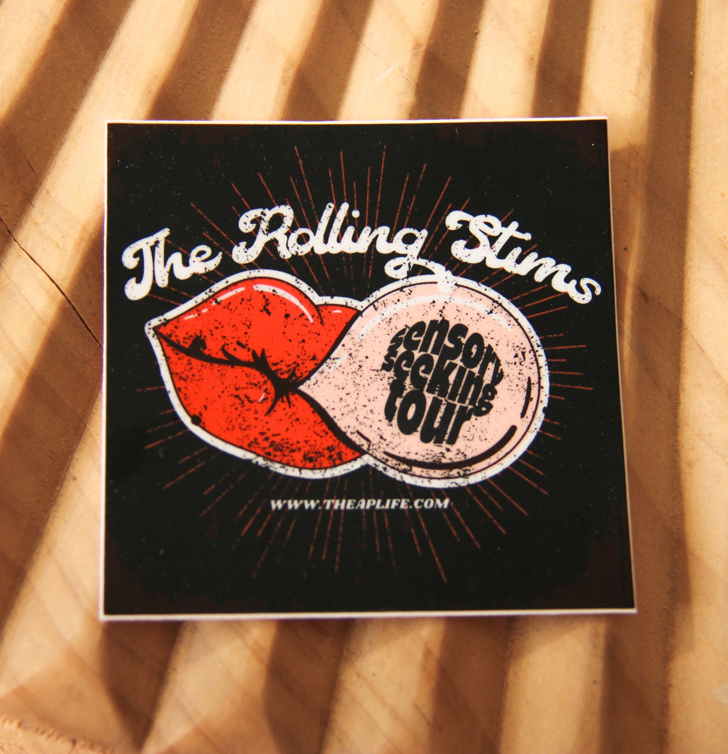 The Rolling Stims Sensory Seeking Tour Matte Square Sticker