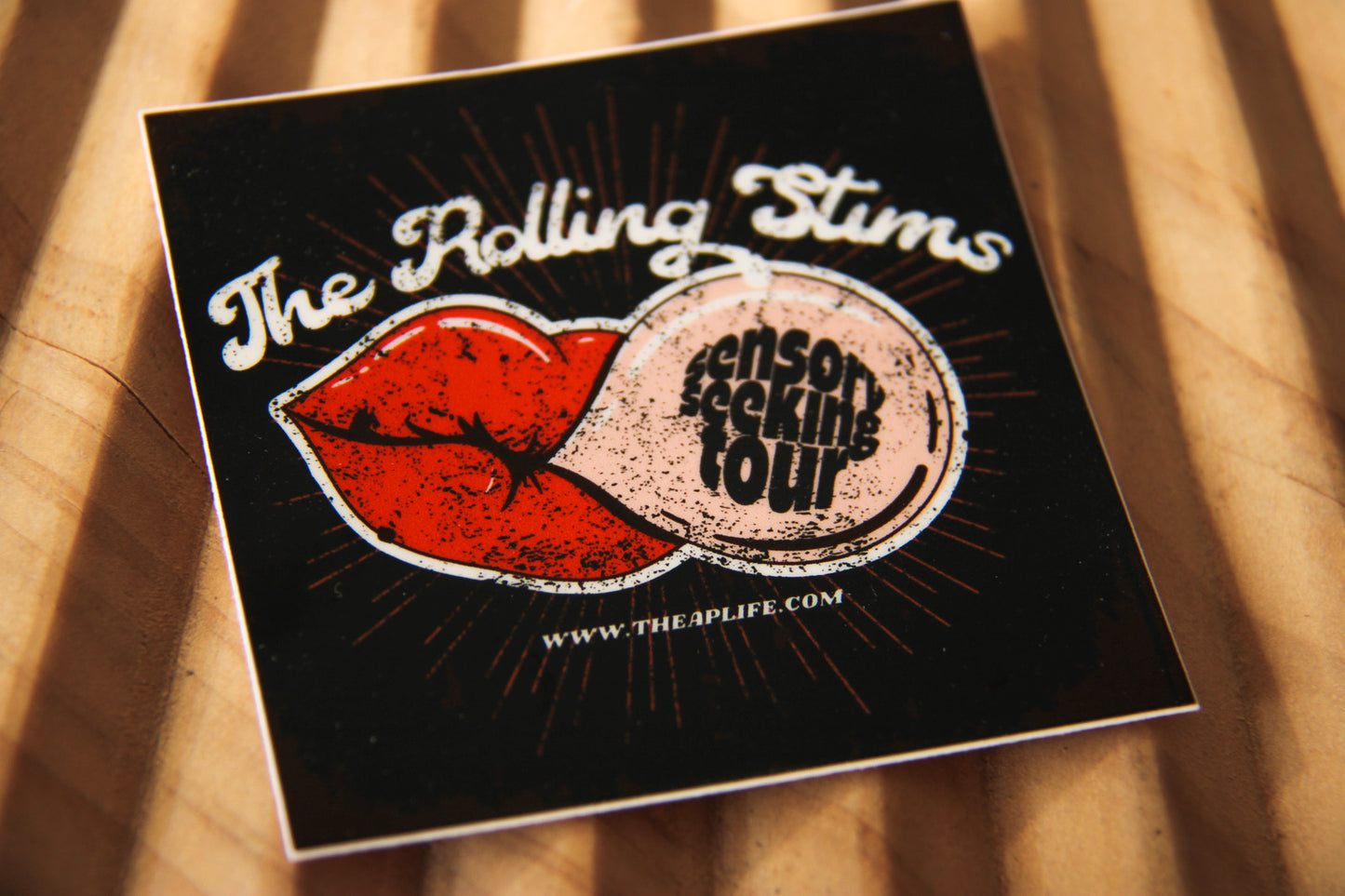 The Rolling Stims Sensory Seeking Tour Matte Square Sticker