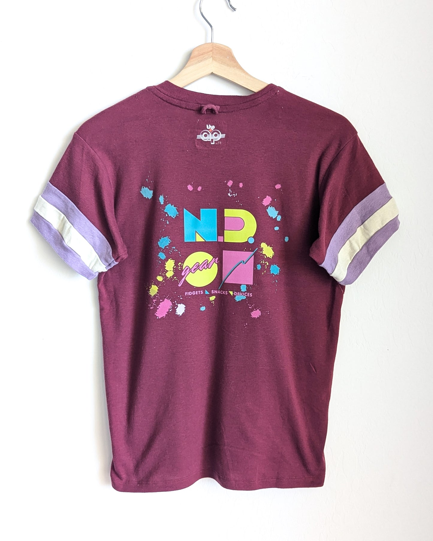 ND Gear - Fidgets. Snacks. Devices. - Women's Colorblock Ringer Tee (XL) - Repurposed Rebels