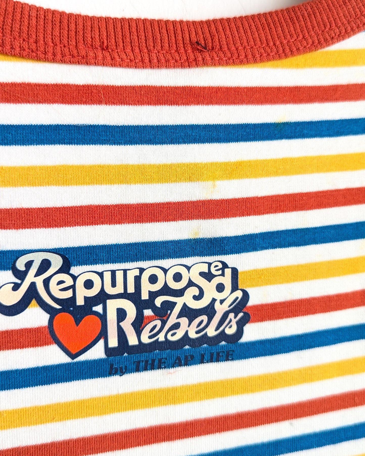 A Sucker for Instant Gratification - Women's Fitted Striped Ringer Tee (M) - Repurposed Rebels