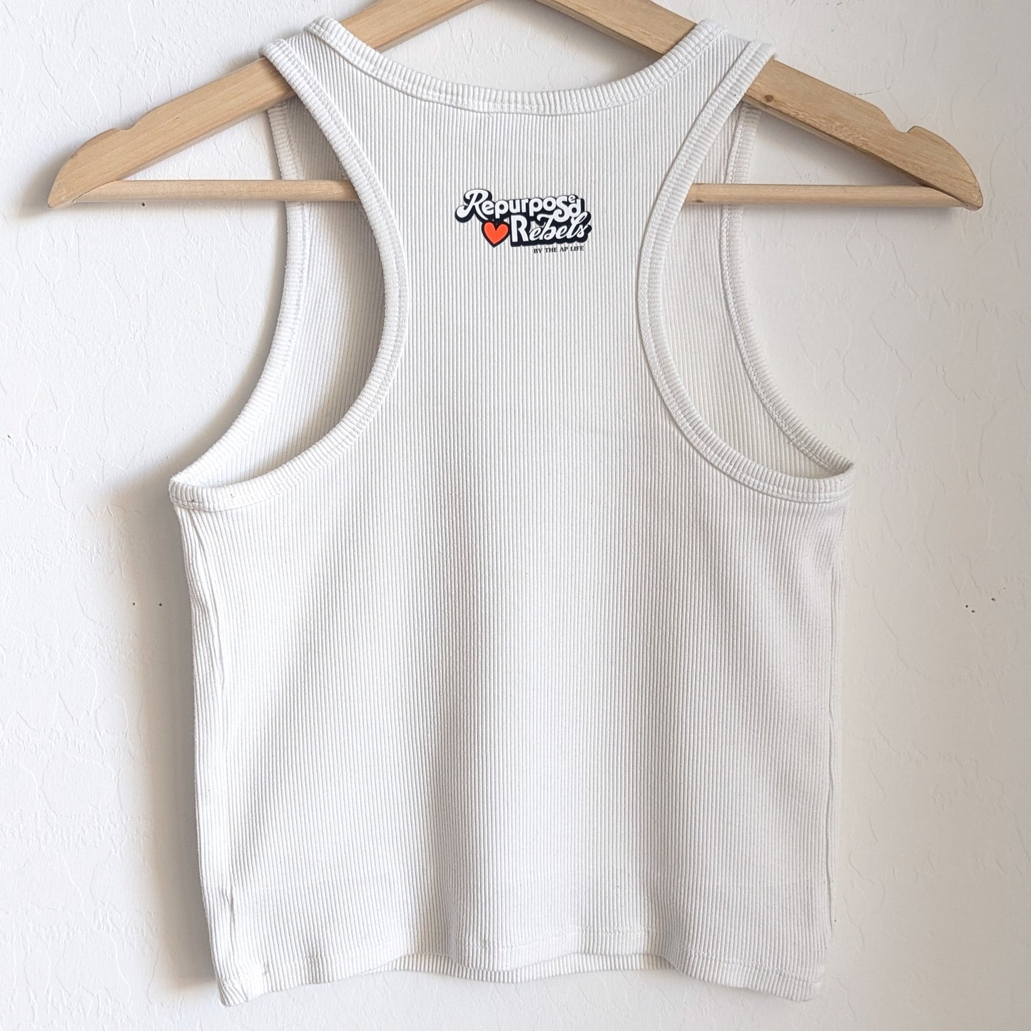Dude, That Flaps - Stimming Positivity - Women's Ribbed Fitted & Cropped Tank Top (XS) - Repurposed Rebels