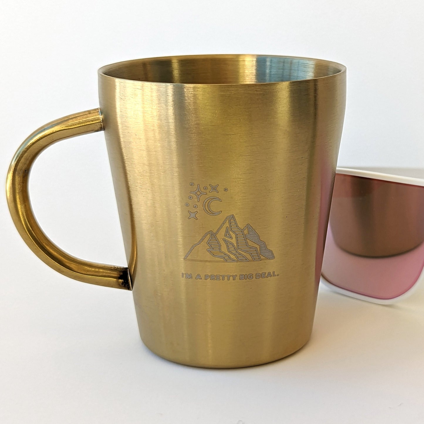 10oz Gold Stainless Steel Camping Mug