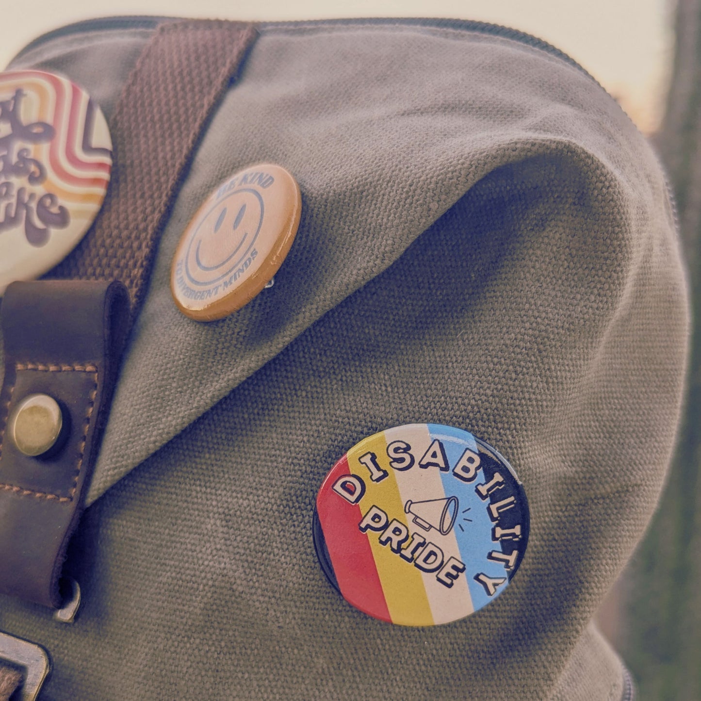 Canvas & Genuine Leather Crossbody Bag