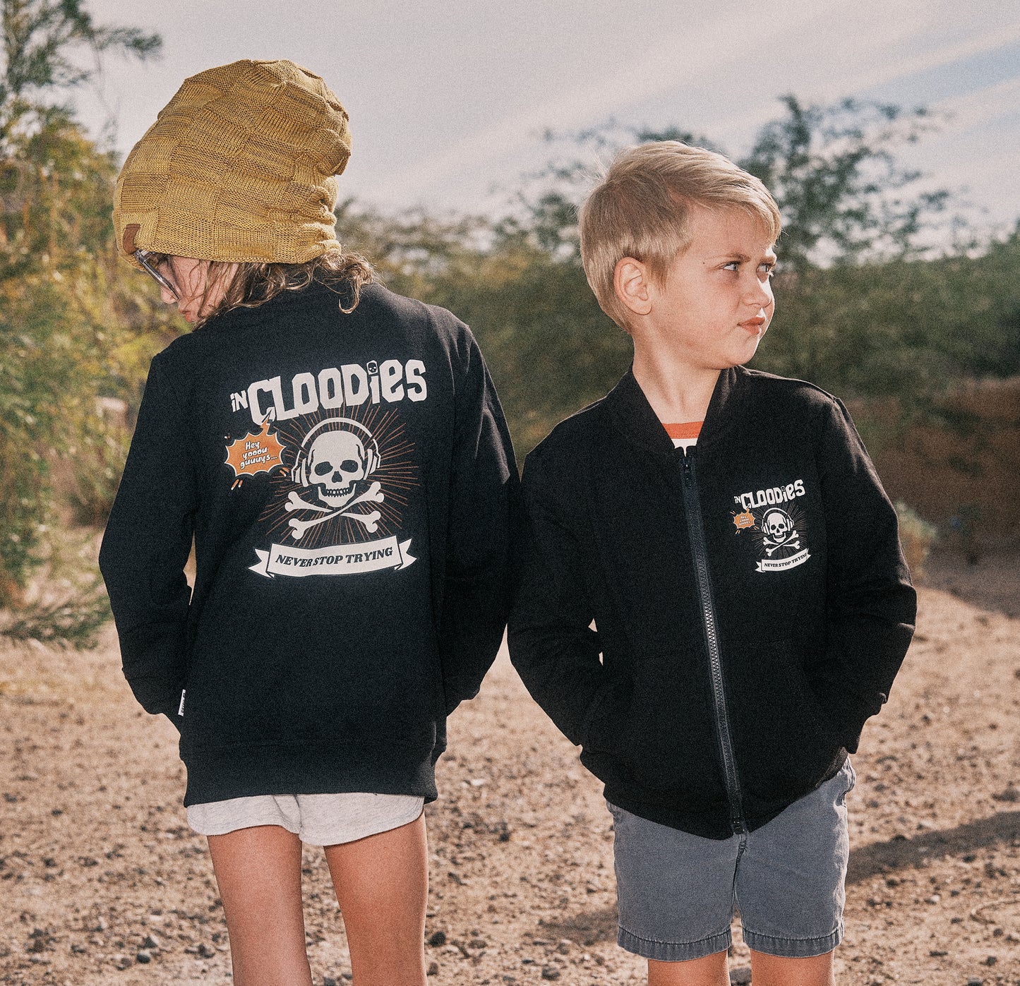 InCloodies Kids' Lightweight Cotton Terry Zip-Up Jacket