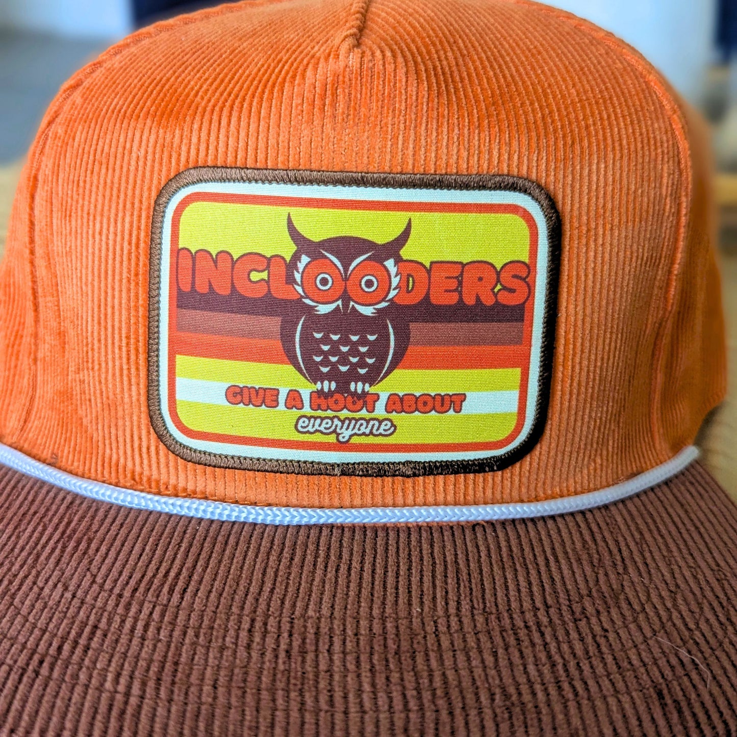 Inclooders Give a Hoot About Everyone - Iron-on Printed Patch