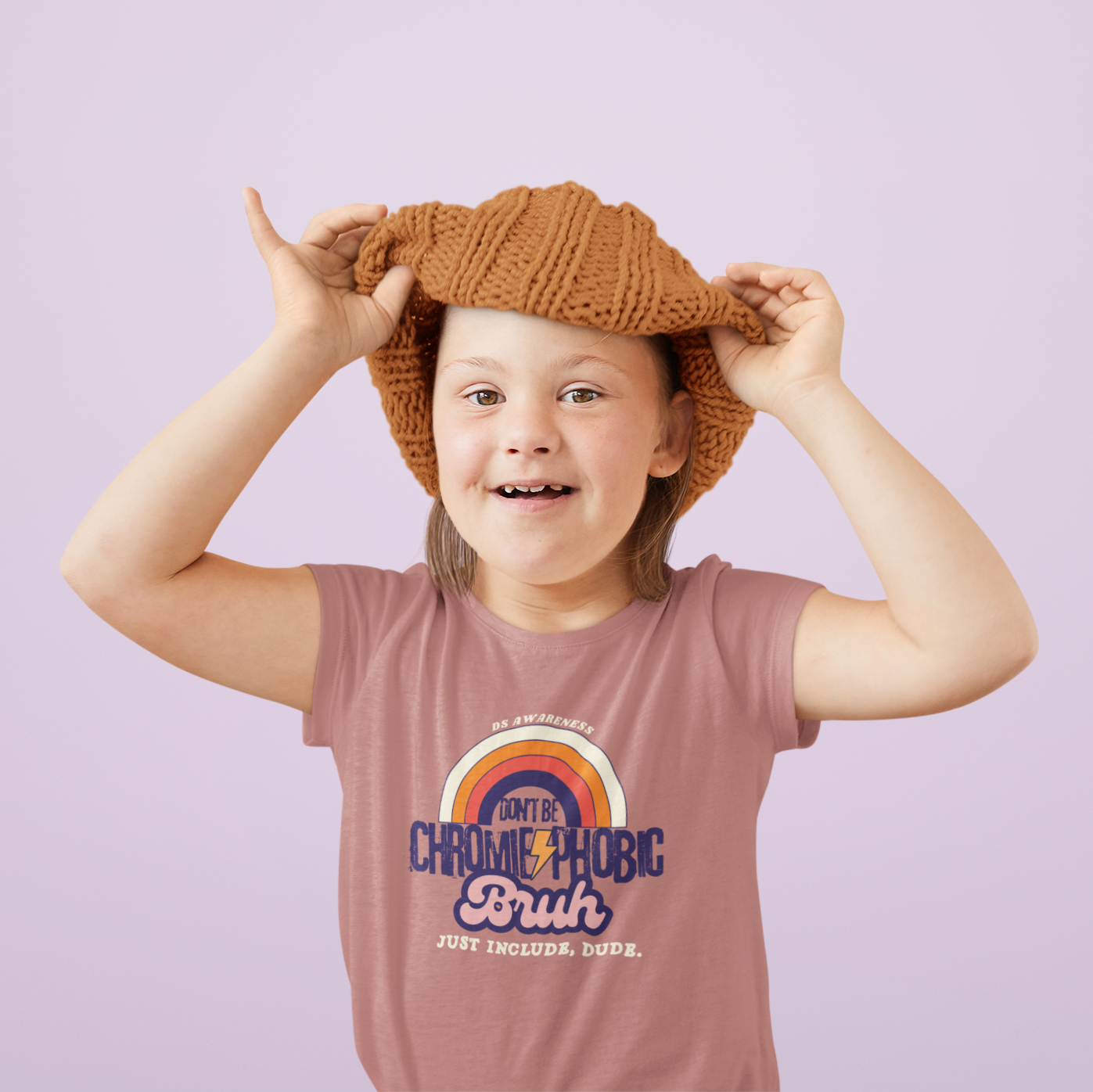 Don't Be Chromie-Phobic, Bruh. Just Include, Dude DS Awareness - Youth Short Sleeve Tee