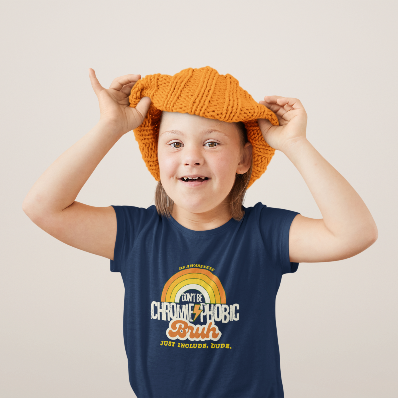 Don't Be Chromie-Phobic, Bruh. Just Include, Dude DS Awareness - Youth Short Sleeve Tee