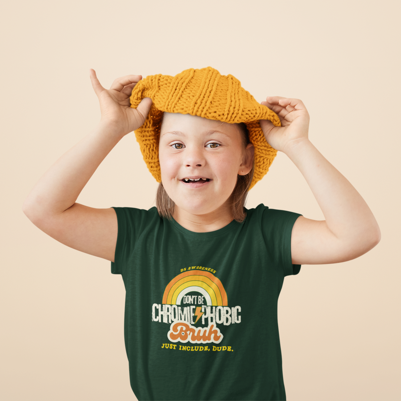 Don't Be Chromie-Phobic, Bruh. Just Include, Dude DS Awareness - Youth Short Sleeve Tee