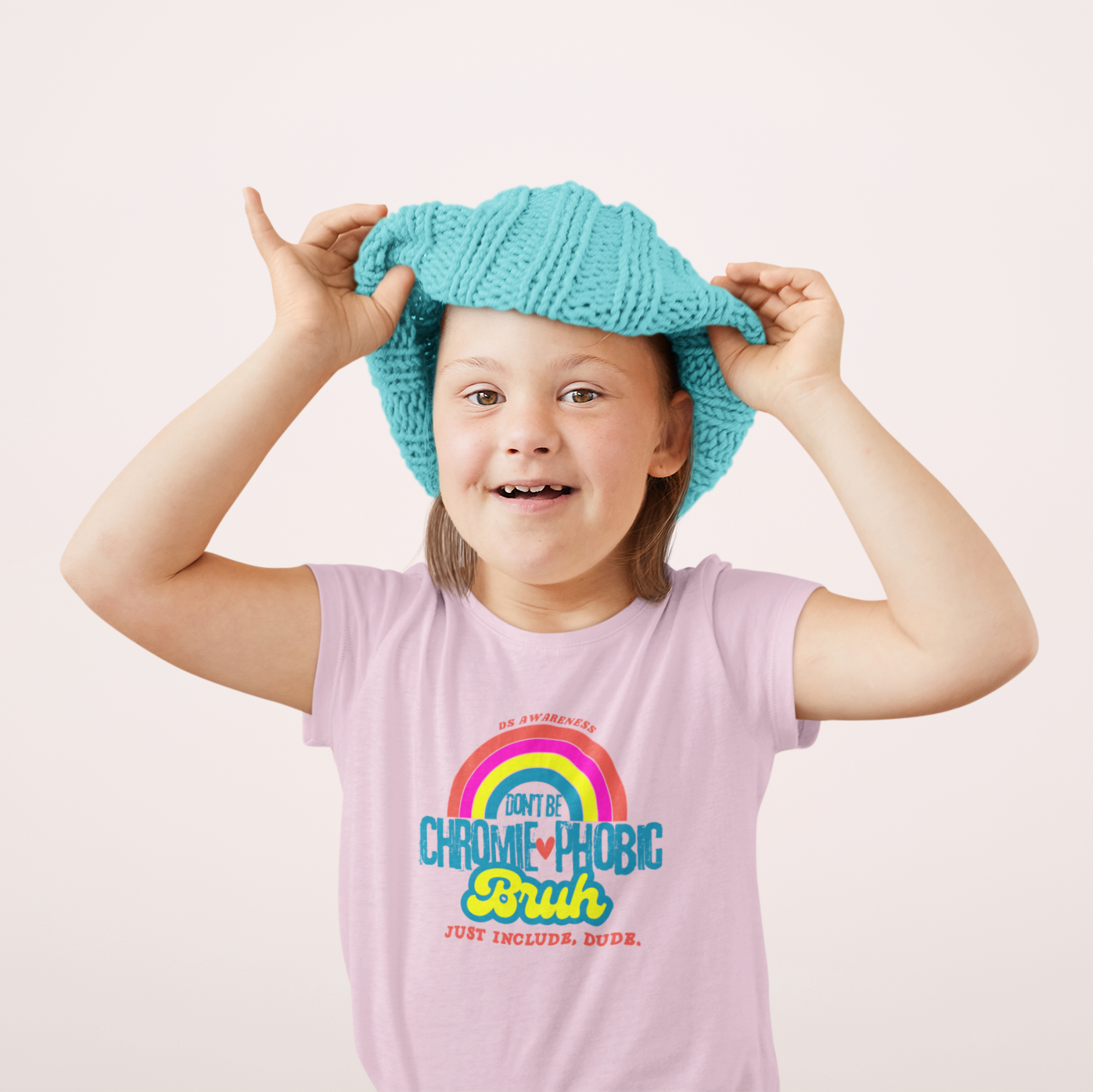 Don't Be Chromie-Phobic, Bruh. Just Include, Dude DS Awareness - Youth Short Sleeve Tee