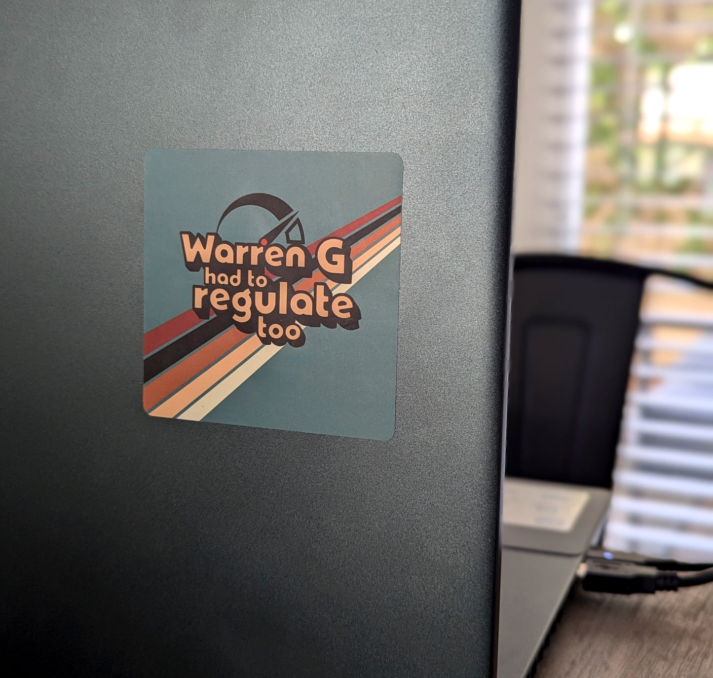 Warren G Had to Regulate Too Rounded Square Sticker