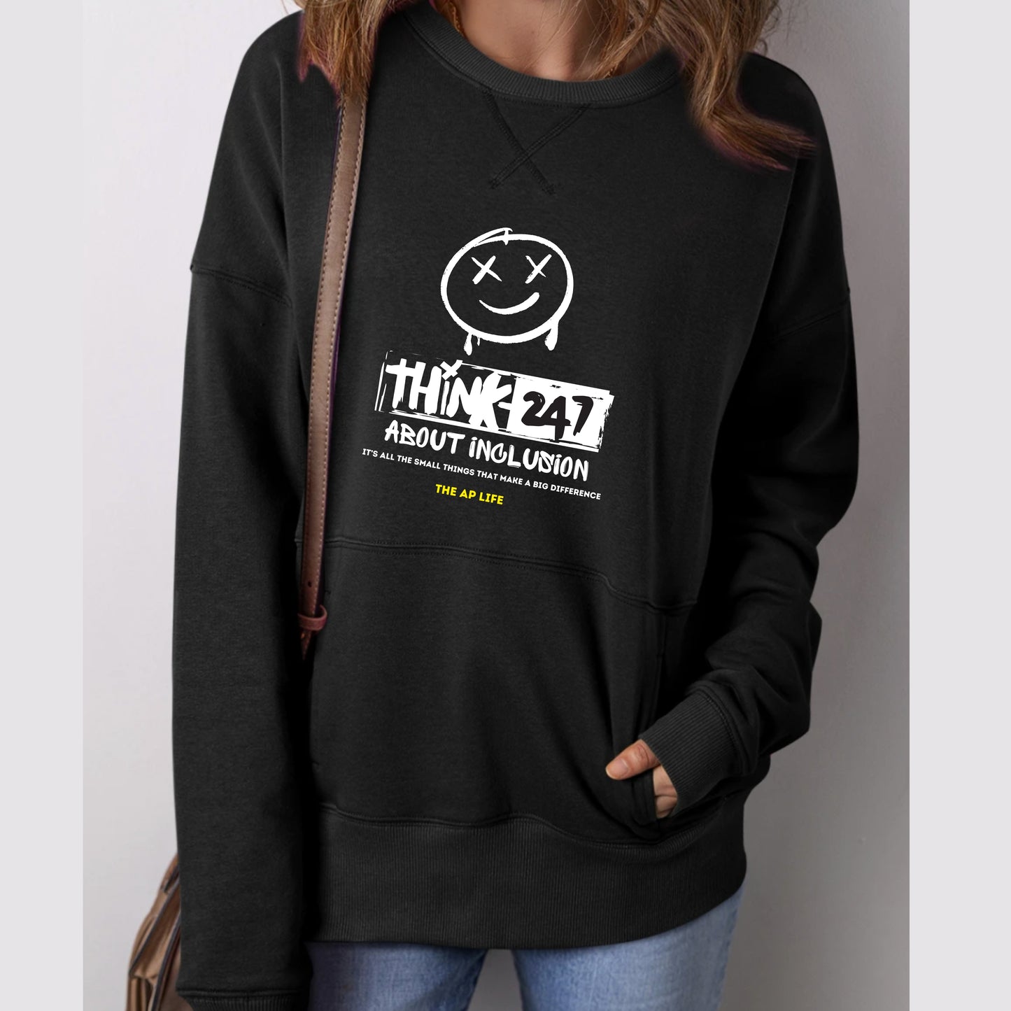 Women's Think247 About Inclusion - It's All The Small Things Crewneck Sweatshirt