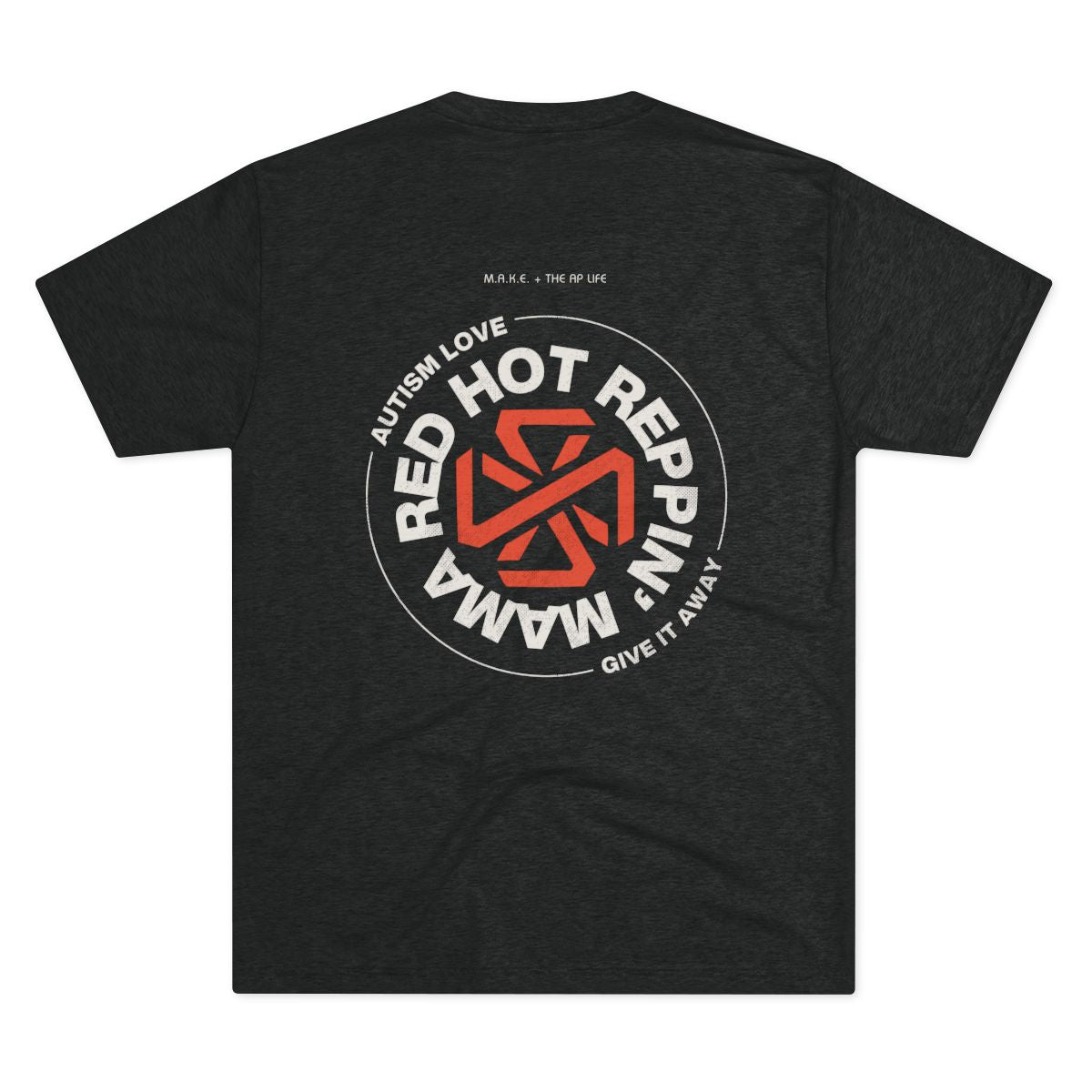 Red Hot Reppin' Mama - Autism Love, Give it Away - Adult Unisex Triblend Tee