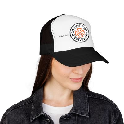 Red Hot Reppin' Mama - Autism Love, Give it Away - Unisex Embroidered Trucker Hat