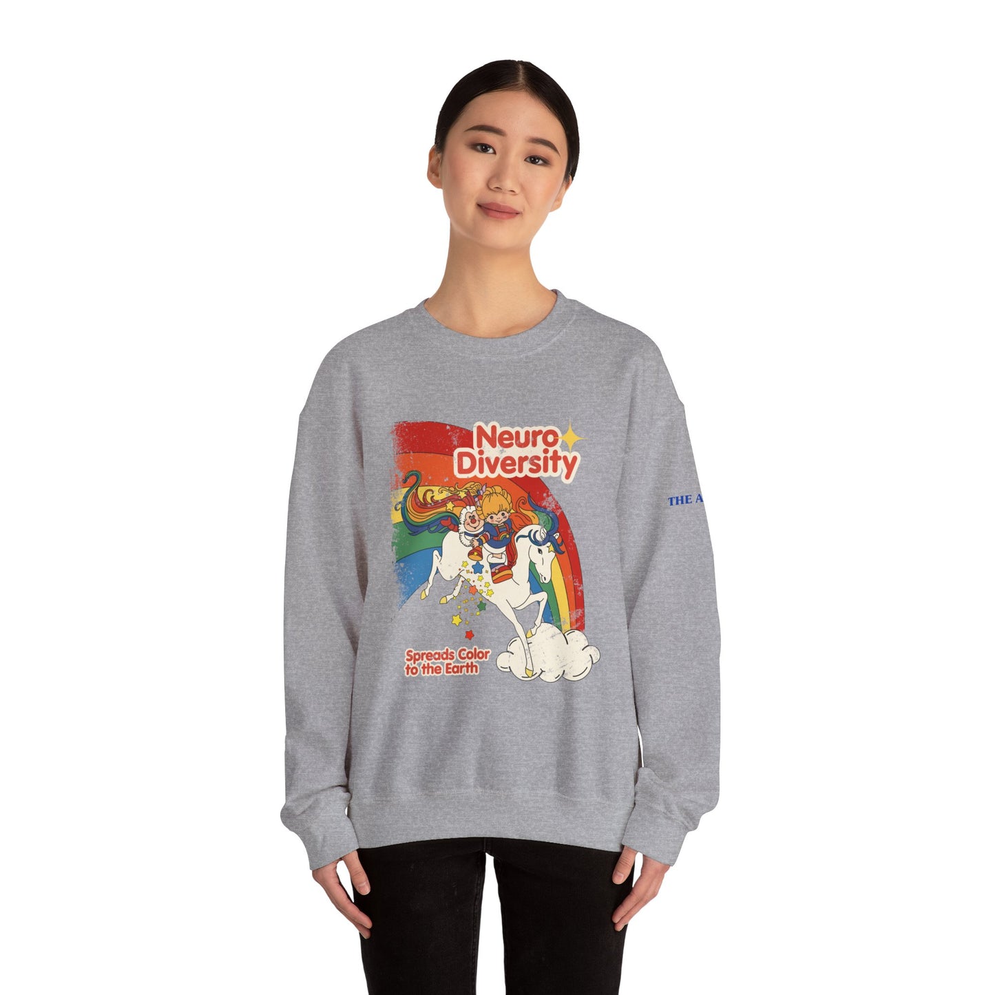 Neurodiversity Spreads Color to the Earth - Adult Unisex Heavy Blend™ Crewneck Sweatshirt