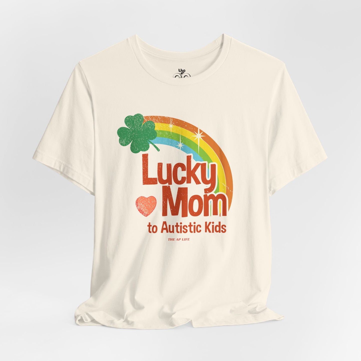 Lucky Mom to Autistic Kids - Adult Unisex Jersey Short Sleeve Tee