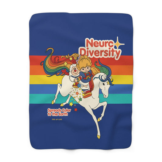 Neurodiversity Spreads Color to the Earth - Sherpa Fleece Blanket