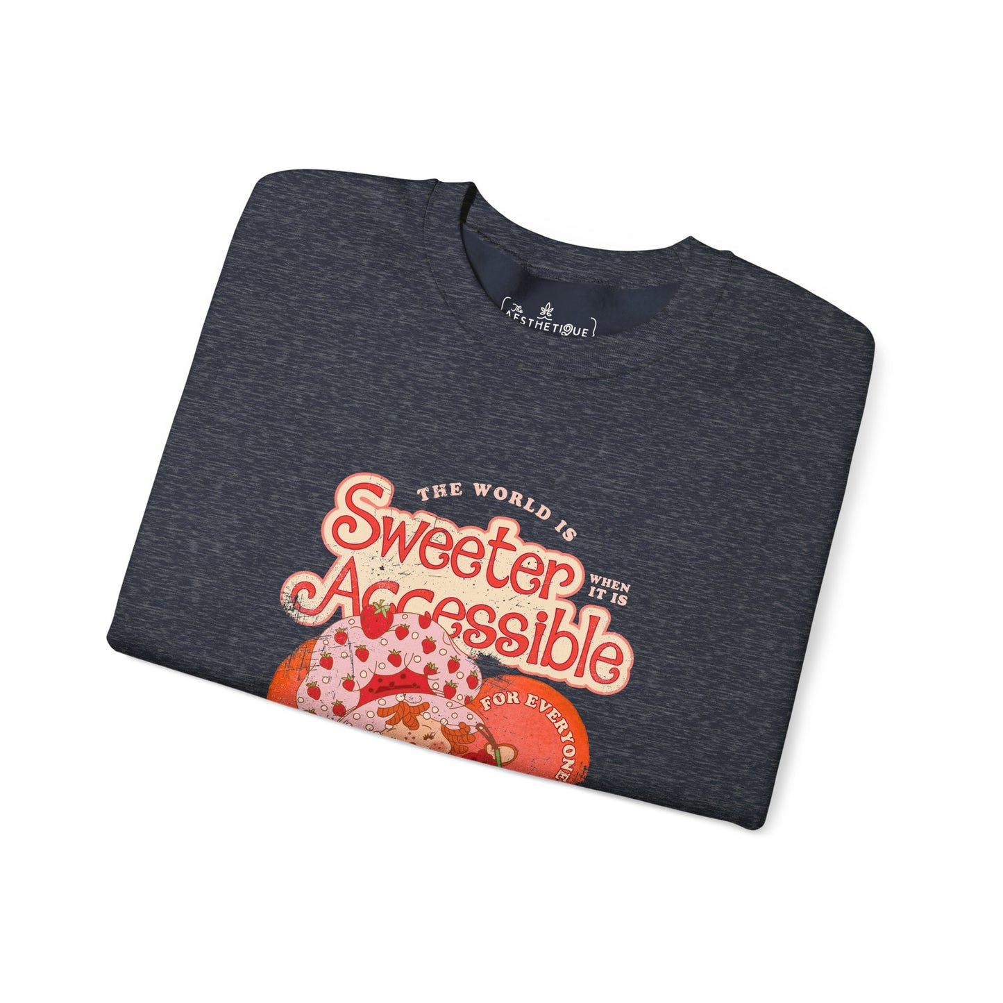 The World is Sweeter when it is Accessible for Everyone - Adult Unisex Heavy Blend™ Crewneck Sweatshirt